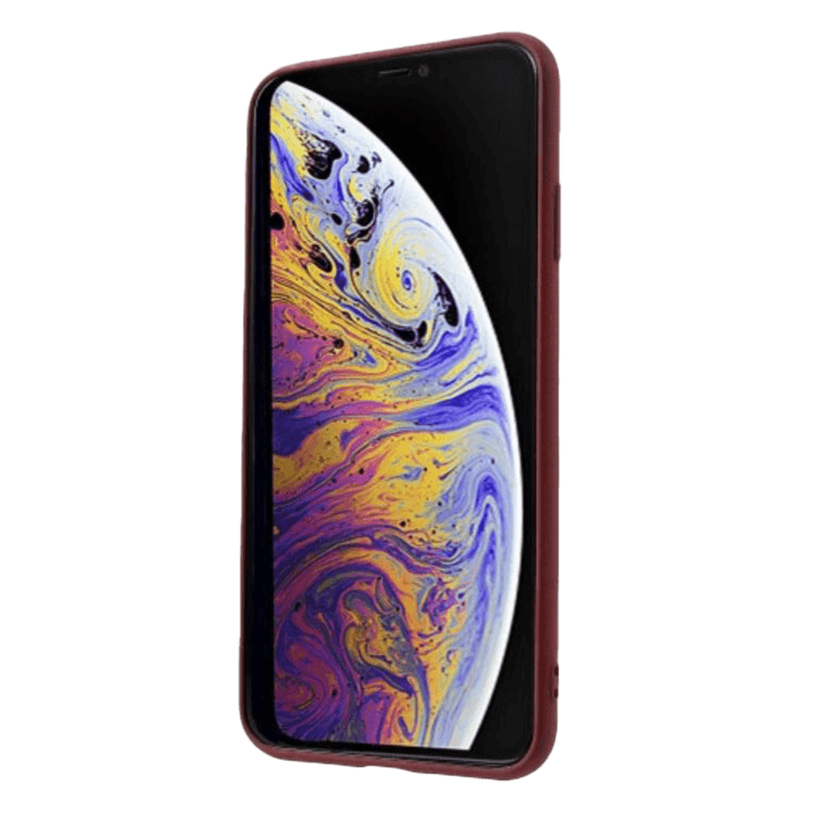 Mocaa iPhone Xs Max Telefoonhoesje Slim-Fit Wijnrood