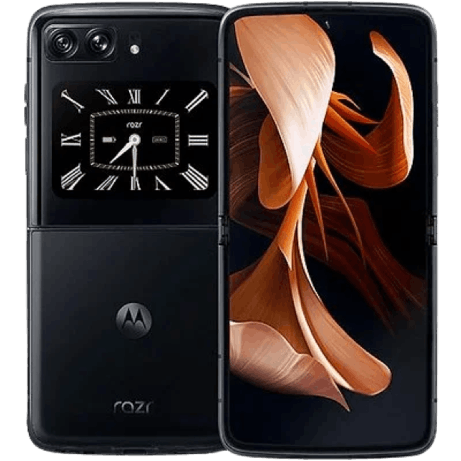 Motorola Razr 2022 Satin Black - Voorkant & achterkant