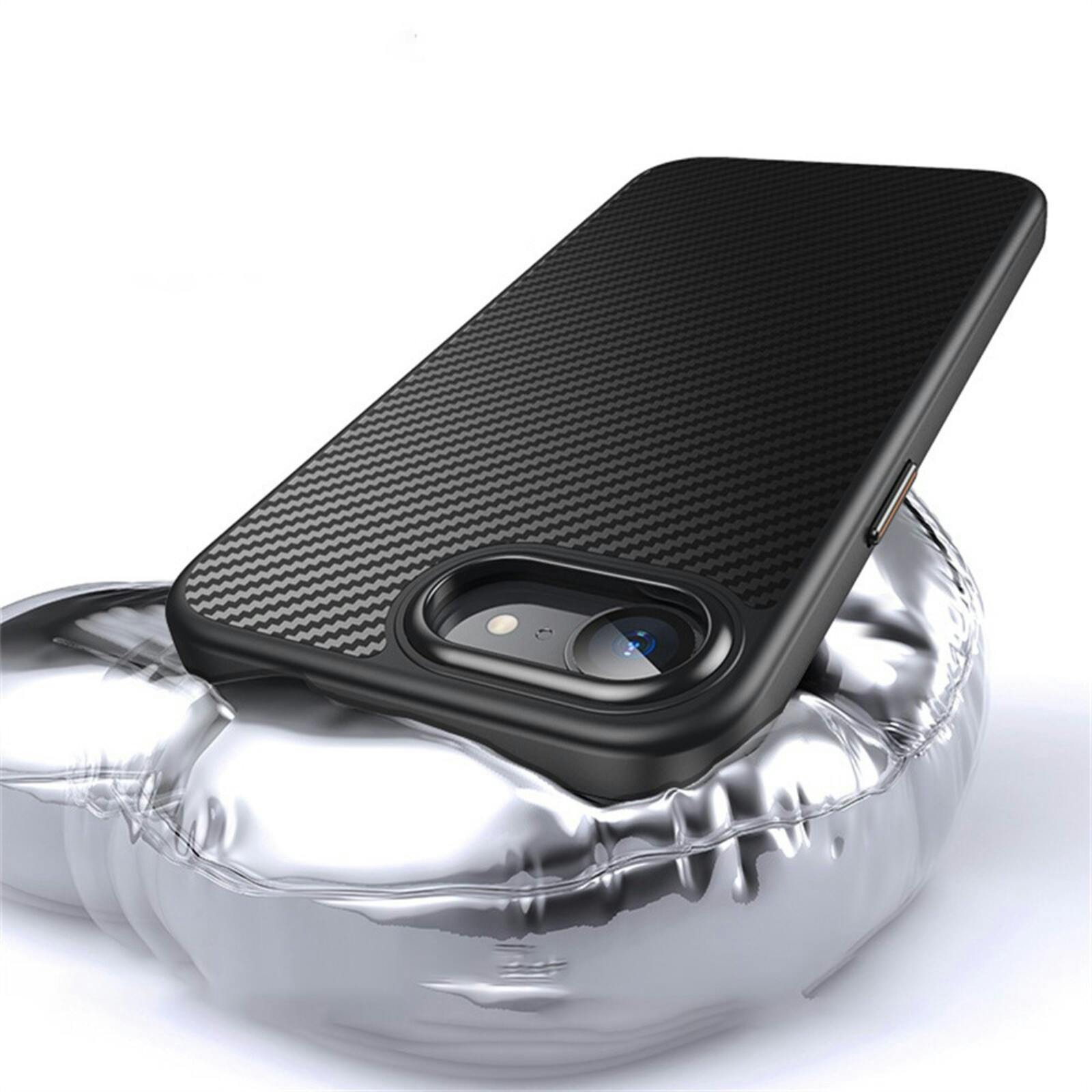 CaseBody Apple iPhone 16e / 17e Carbon Fiber Hoesje Zwart