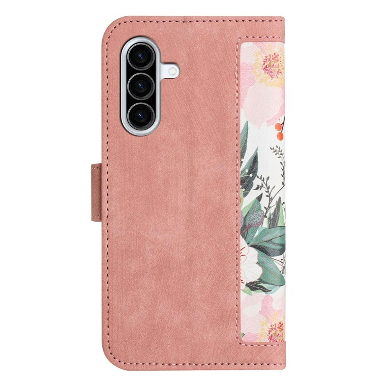 Mocaa Samsung Galaxy A57 Floral Series Bookcase Roze