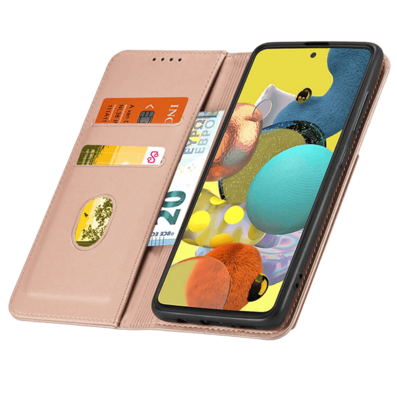 CaseBody Samsung Galaxy A12 Lux Bookcase Hoesje Goud