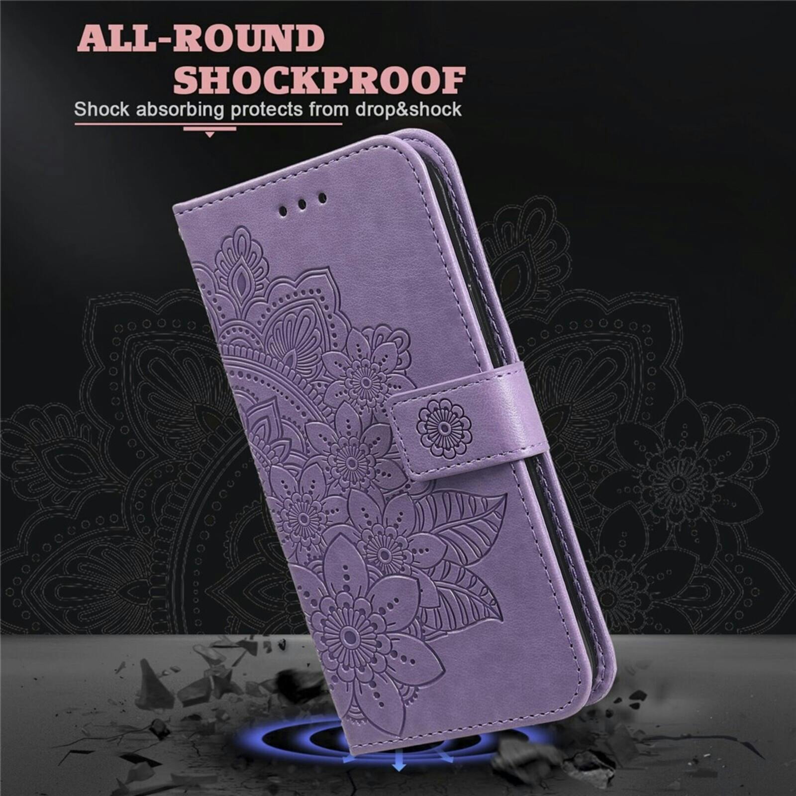 Comfycase Samsung Galaxy A17 / A18 Mandala Bookcase Paars