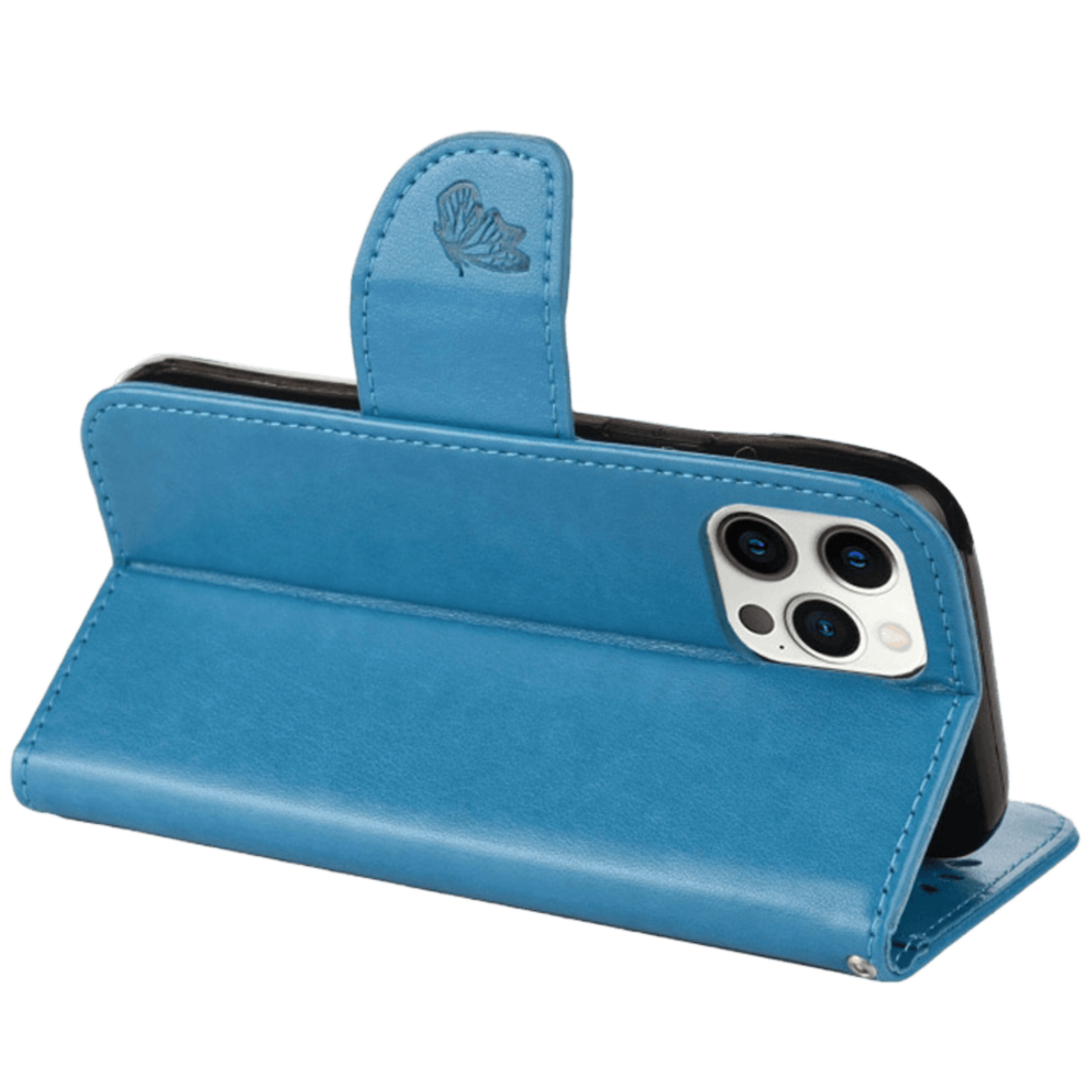 Mocaa iPhone 12 Pro Max Booklet Hoesje Blauw