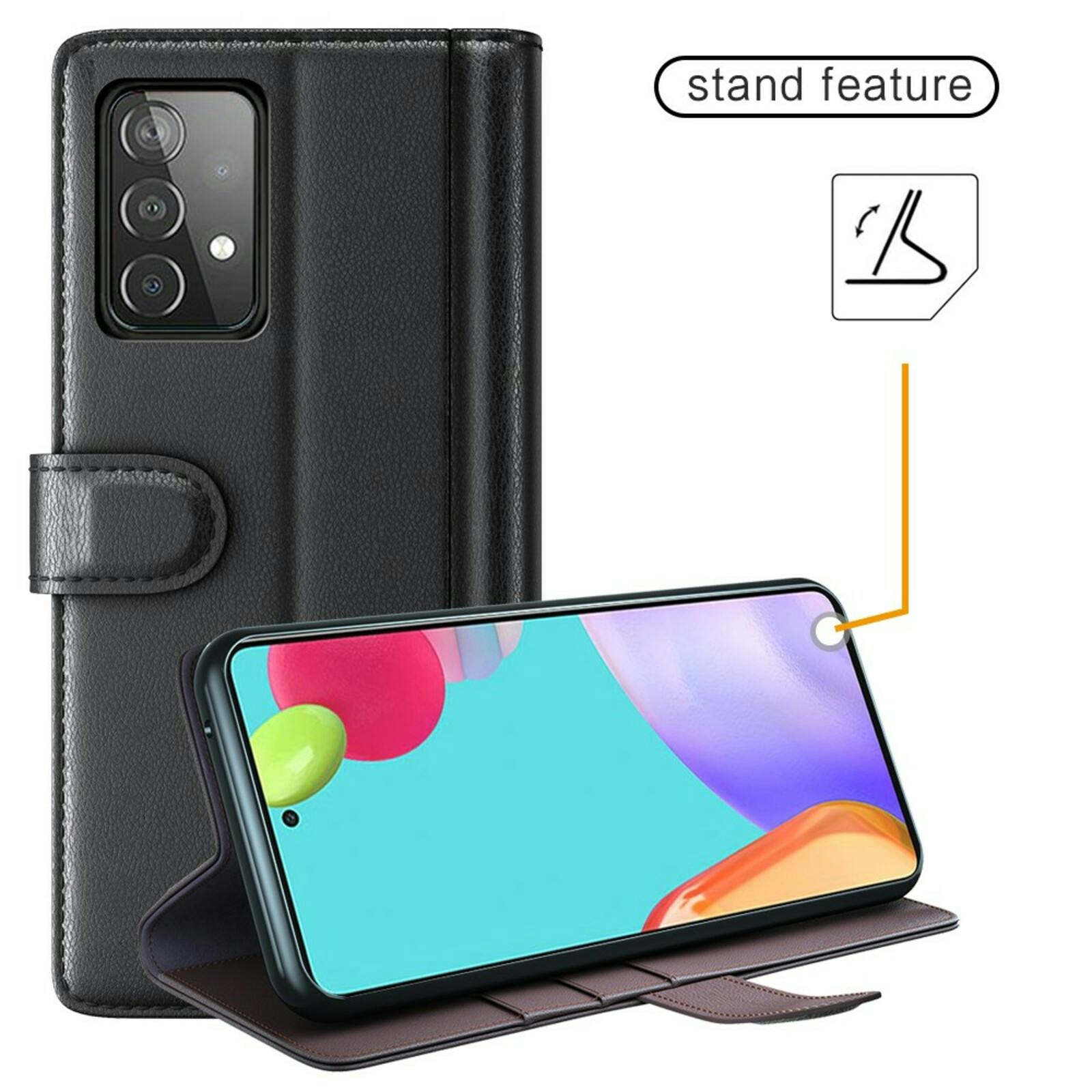 Fonexio Samsung A52(s) Luxe Lederen Book Case Zwart