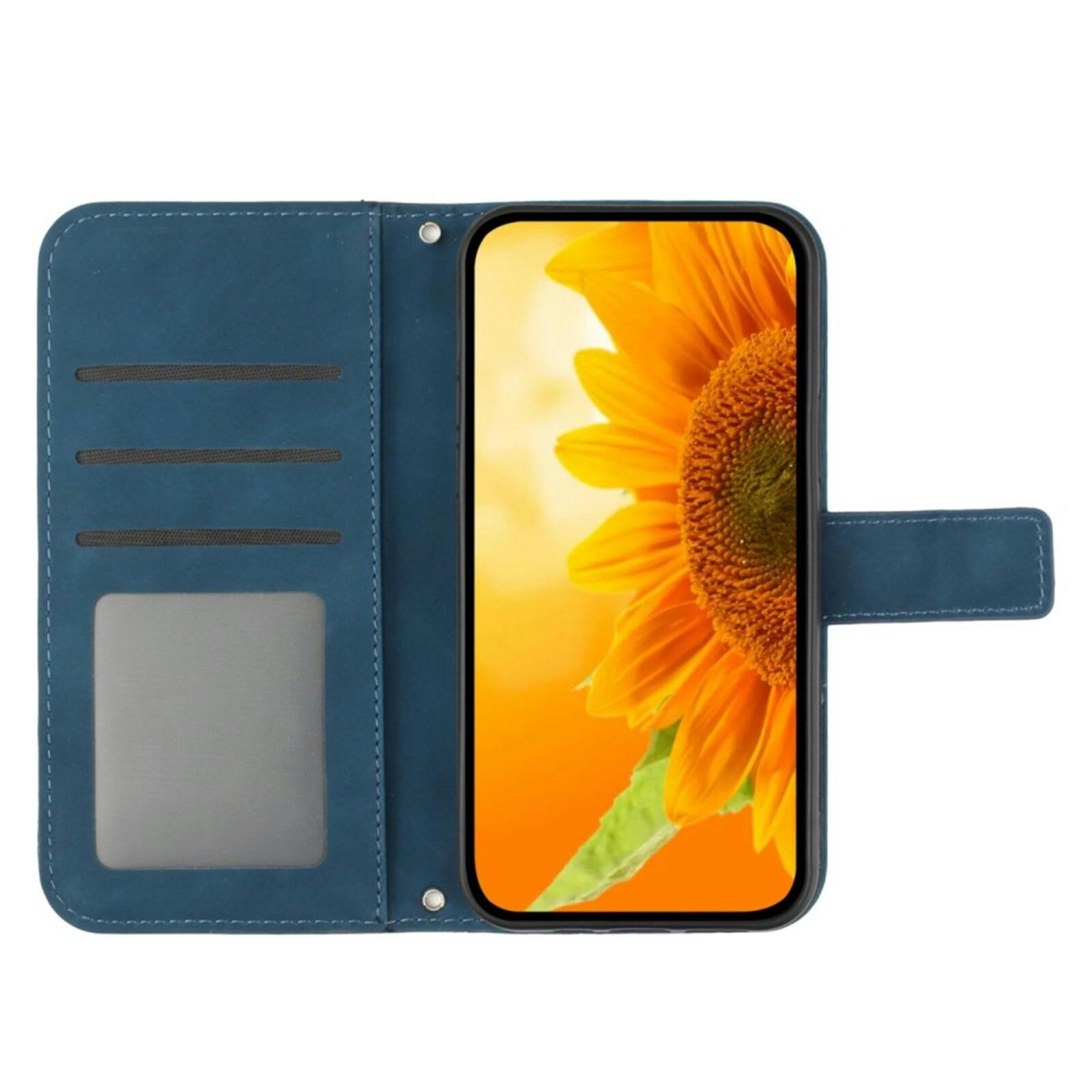 Mocaa Samsung A26 5G Sunflower Bookcase met Koord Blauw