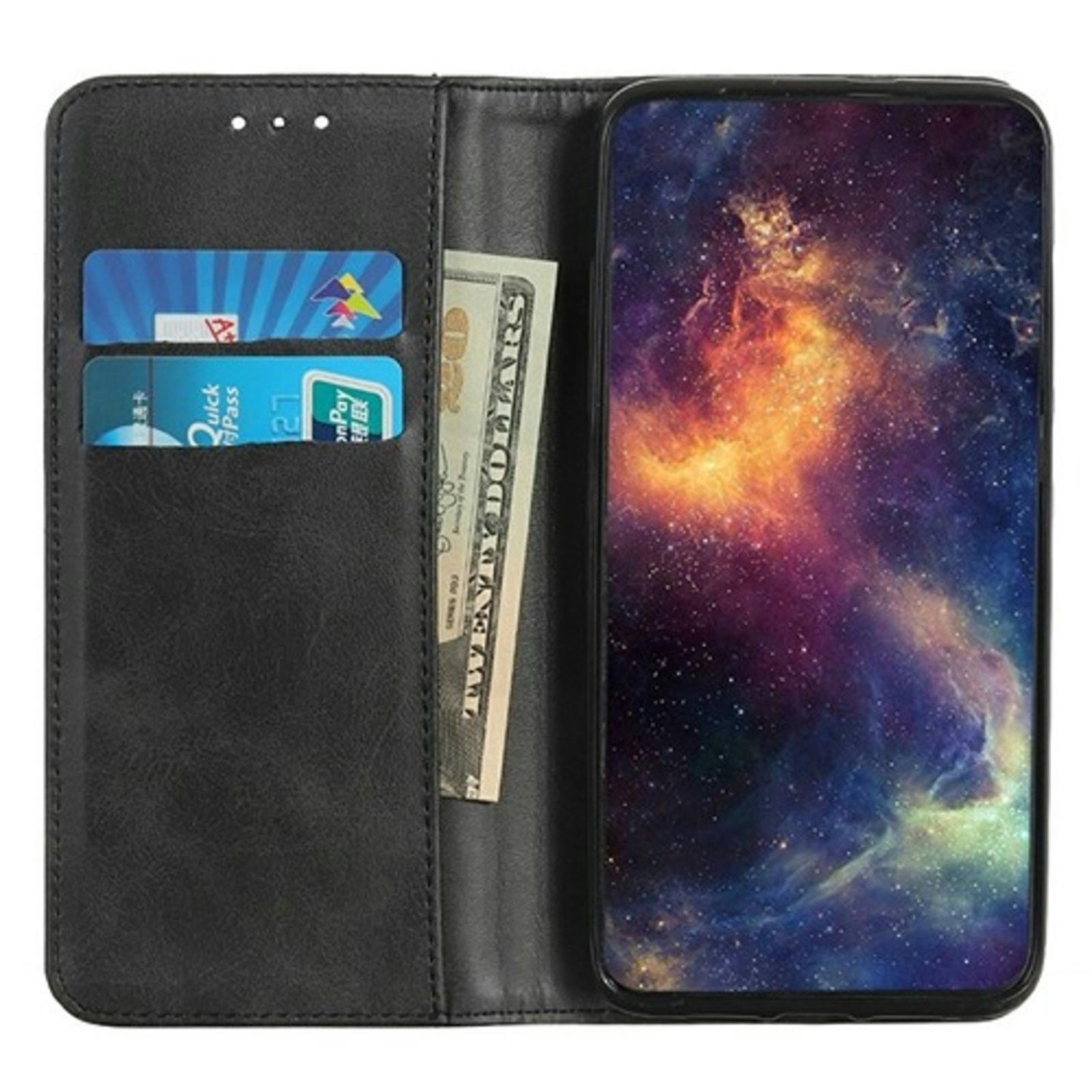 CaseBody Samsung Galaxy A56 Real Leather Wallet Hoesje Zwart