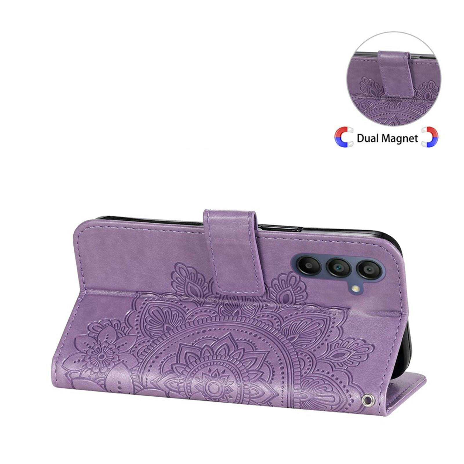 Comfycase Samsung Galaxy A17 / A18 Mandala Bookcase Paars