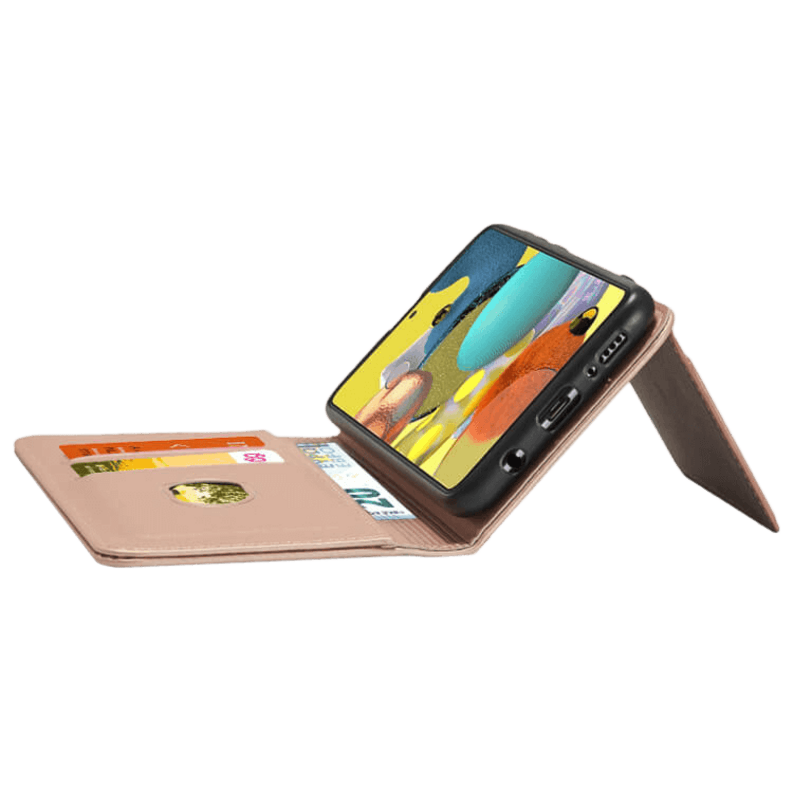 CaseBody Samsung Galaxy A12 Lux Bookcase Hoesje Goud