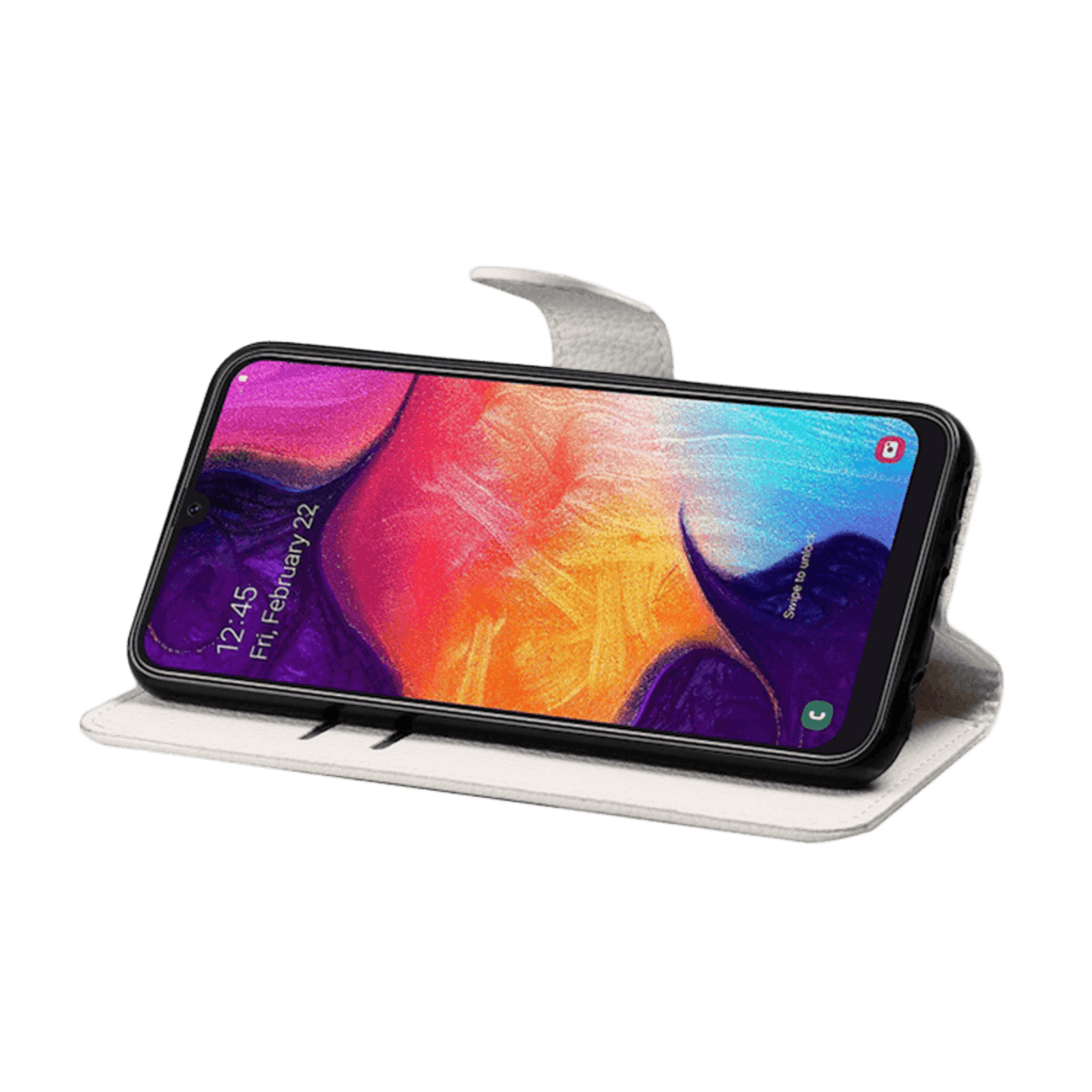 Mocaa Samsung Galaxy A41 Bling Bookcase Hoesje Love Wit