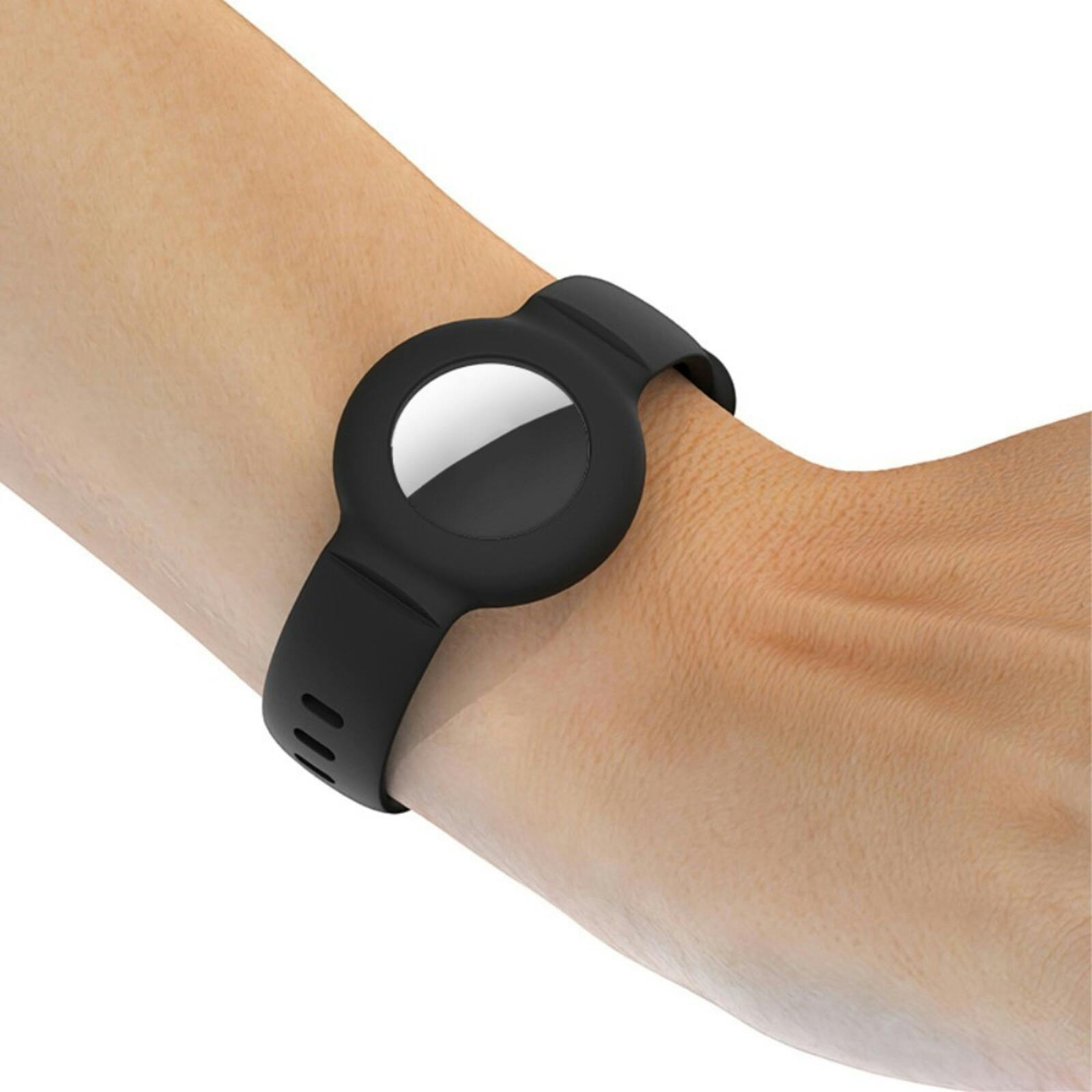 Mocaa AirTag Siliconen Armband Zwart
