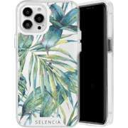 Selencia iPhone 13 Pro Max Trendy Hoesje Jungle Bladeren - Voorkant
