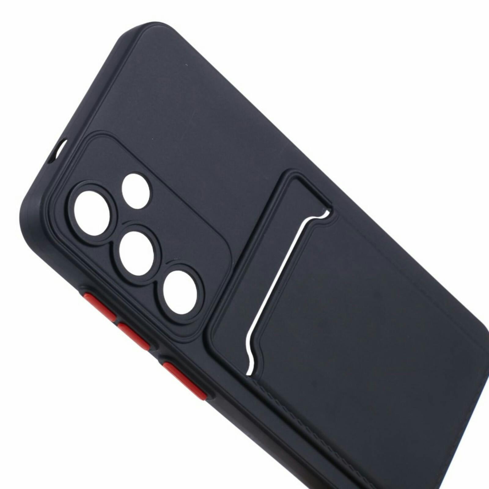 CaseBody Samsung A55 Telefoonhoesje met Kaarthouder Zwart