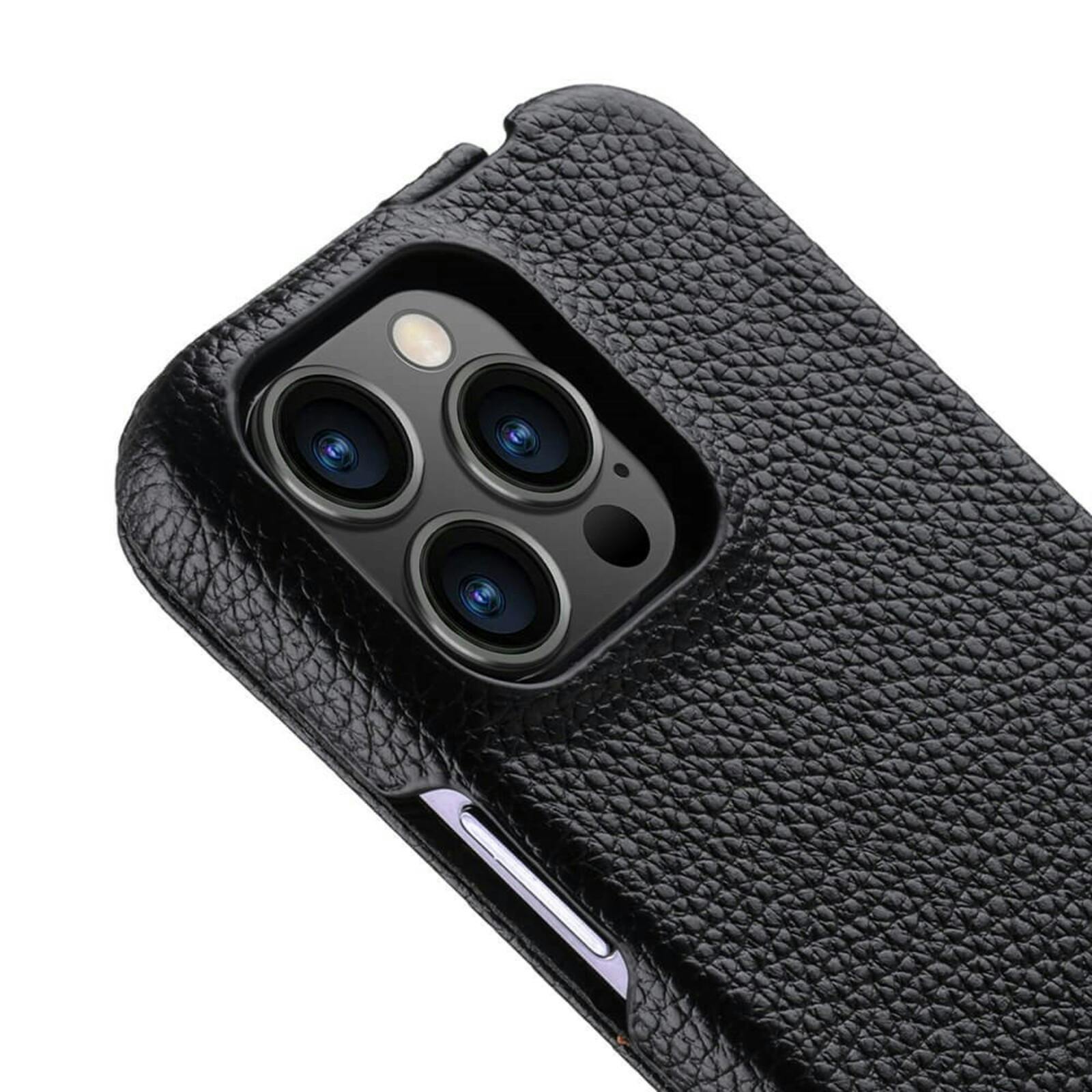 Melkco Apple iPhone 15 Pro Leather Flip Case Zwart
