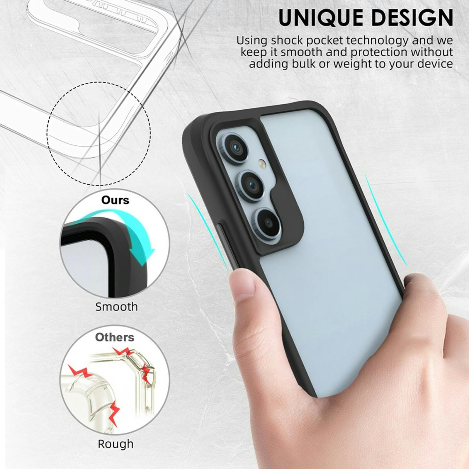 CaseBody Samsung A15 Combat X Beschermhoesje Zwart