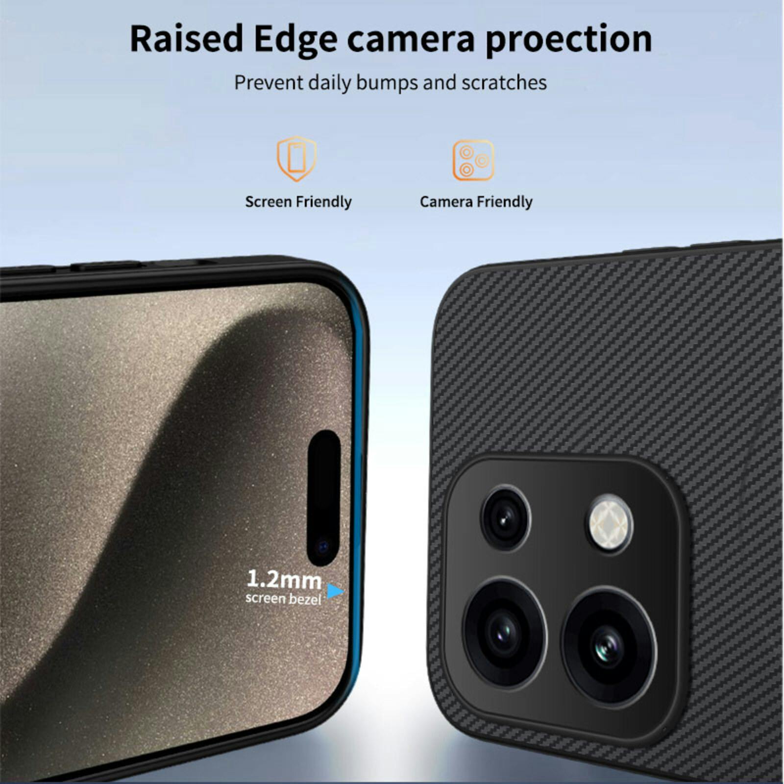 CaseBody OPPO Reno16 (Pro) 5G Carbon Fiber Magnetic Hoesje Zwart