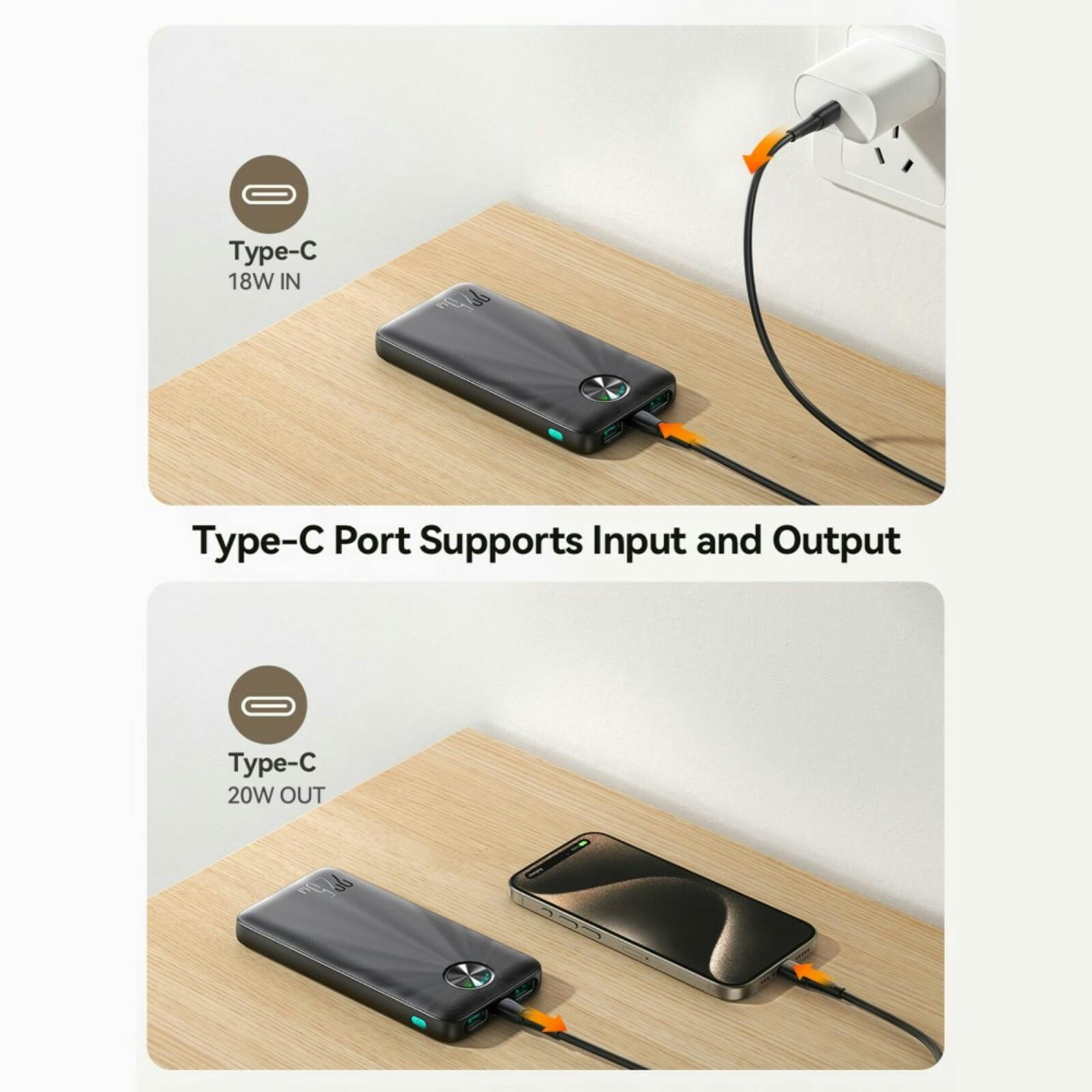 Joyroom 10.000mAh 22.5W PD Fast Charging Powerbank Zwart 10.000 mAh