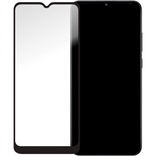 Mobilize Galaxy A02s/A03s Zwart Frame Glazen Screenprotector Standaard - Voorkant