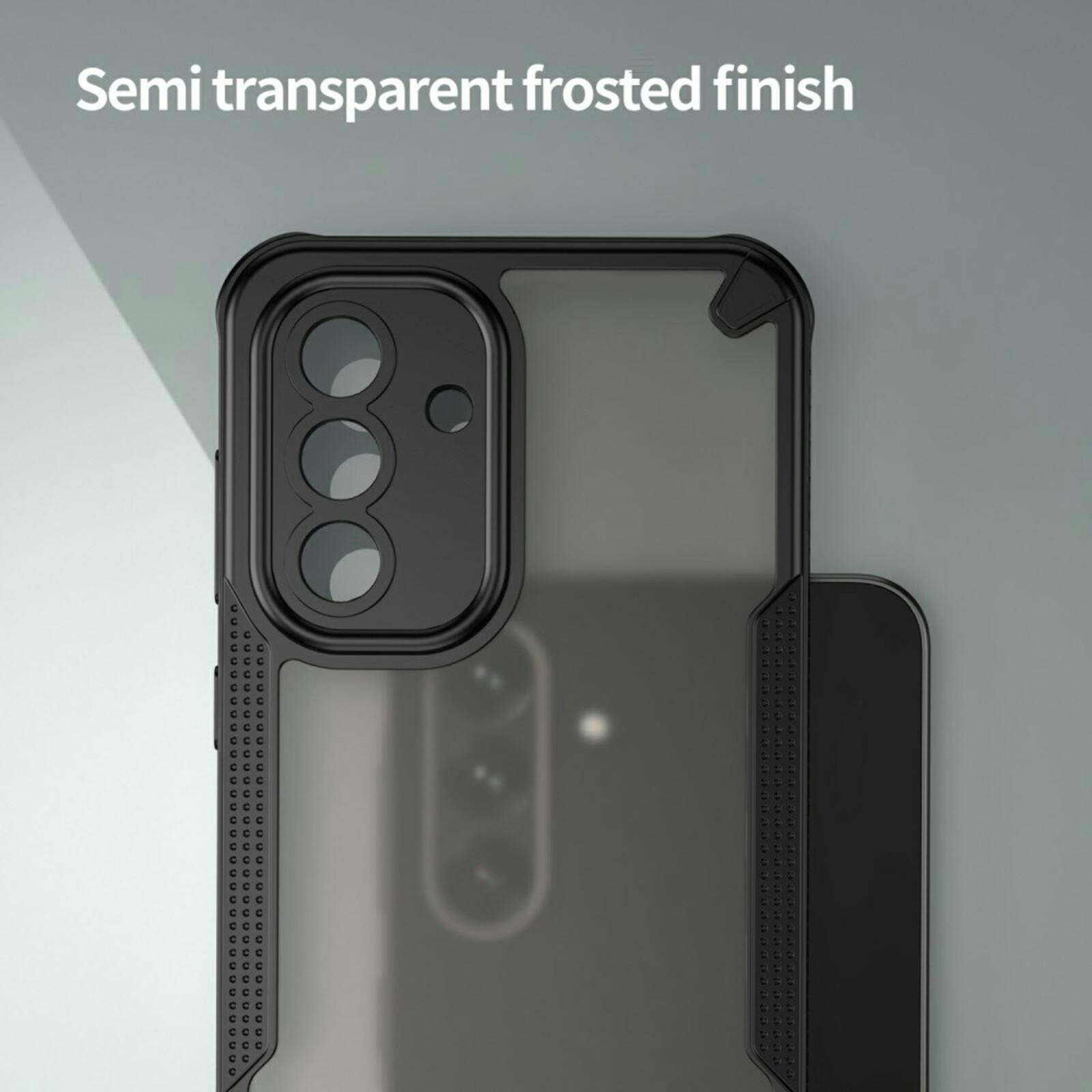 Mocaa Samsung Galaxy A36 Lichtgewicht Rugged Beschermhoesje Zwart