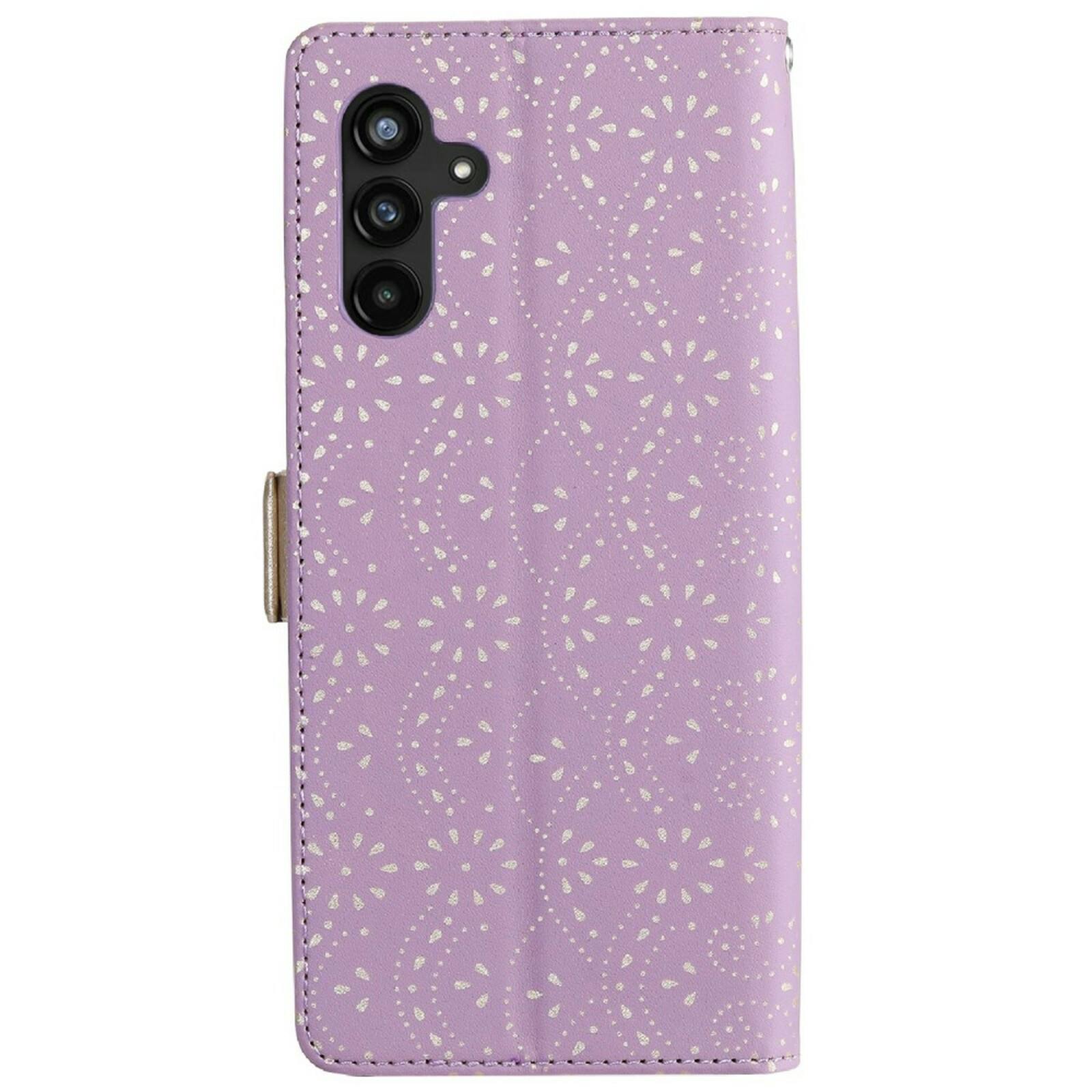 Mocaa Samsung Galaxy A25 Zipper Book Hoesje Paars