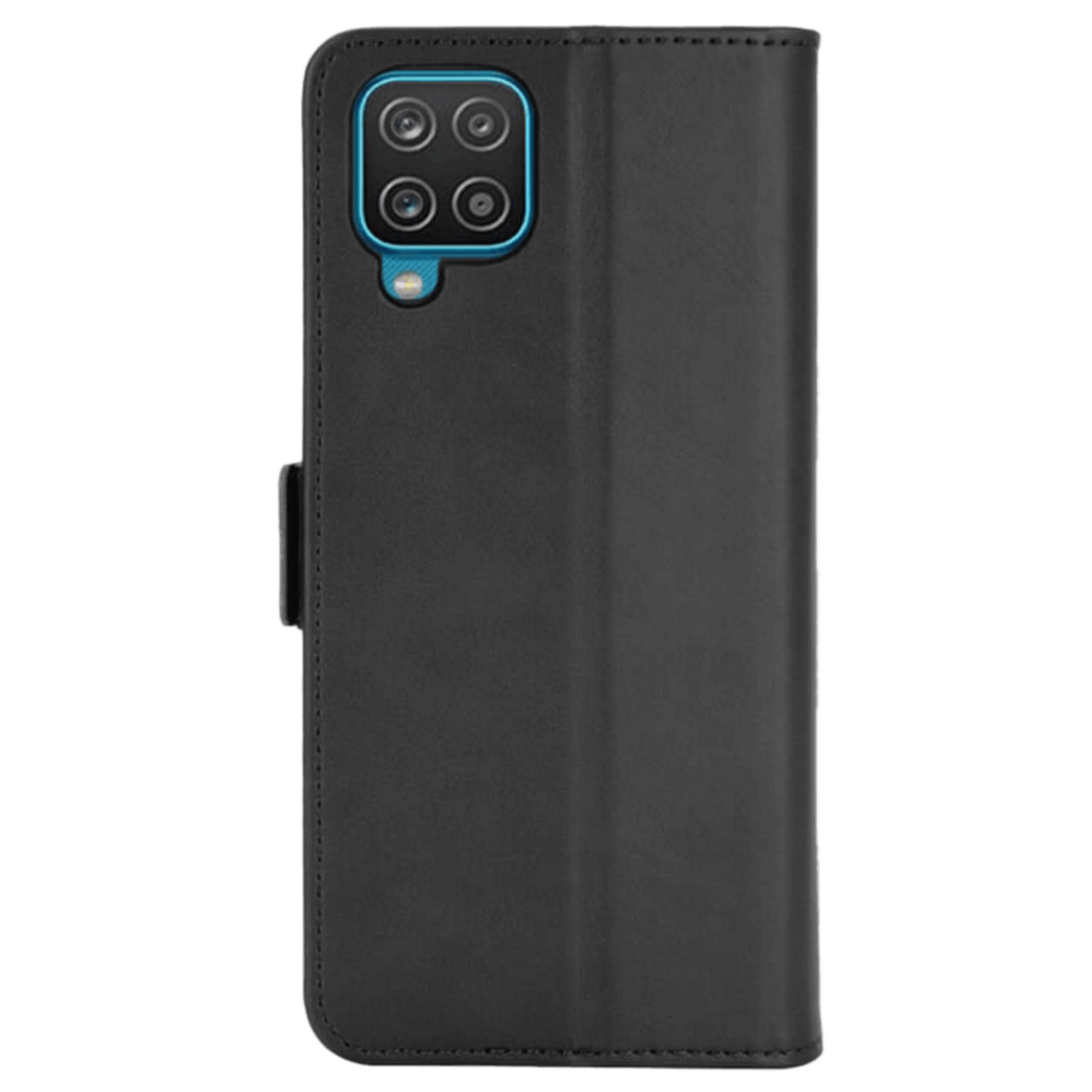 Comfycase Samsung Galaxy A12 Bookcase Beschermhoesje Zwart
