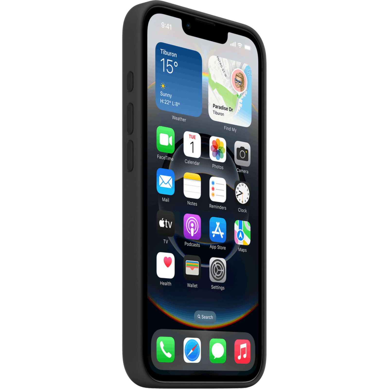 Apple iPhone 16e Siliconen Hoesje Zwart