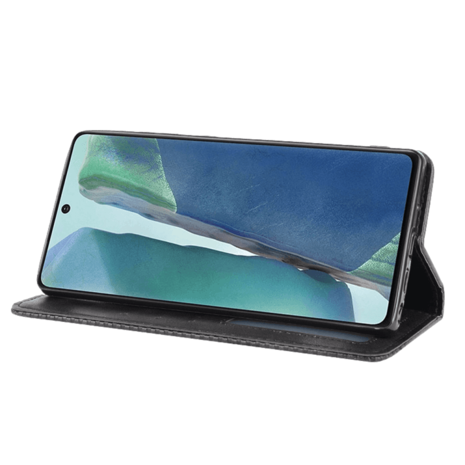 CaseBody Samsung Galaxy S20 Retro Hoesje met Pasruimte Zwart