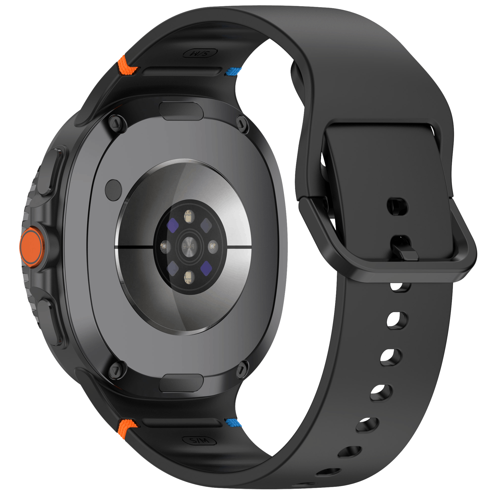 Mocaa Samsung Galaxy Watch8 Siliconen Bandje 44mm Zwart