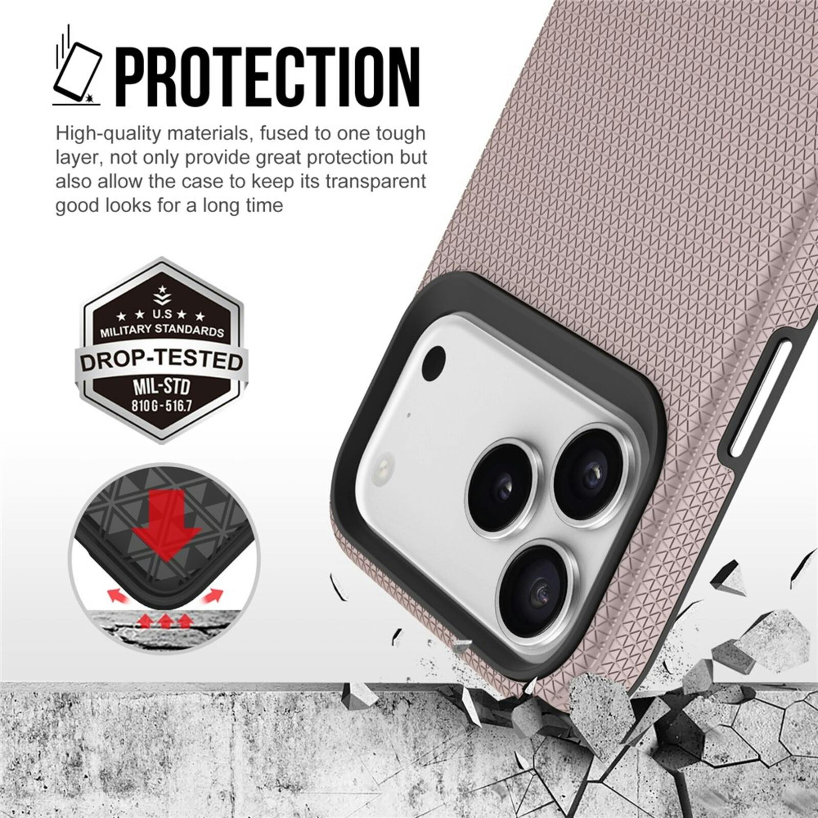 Mocaa Apple iPhone 17 Pro Rugged MagSafe Hoesje Roze