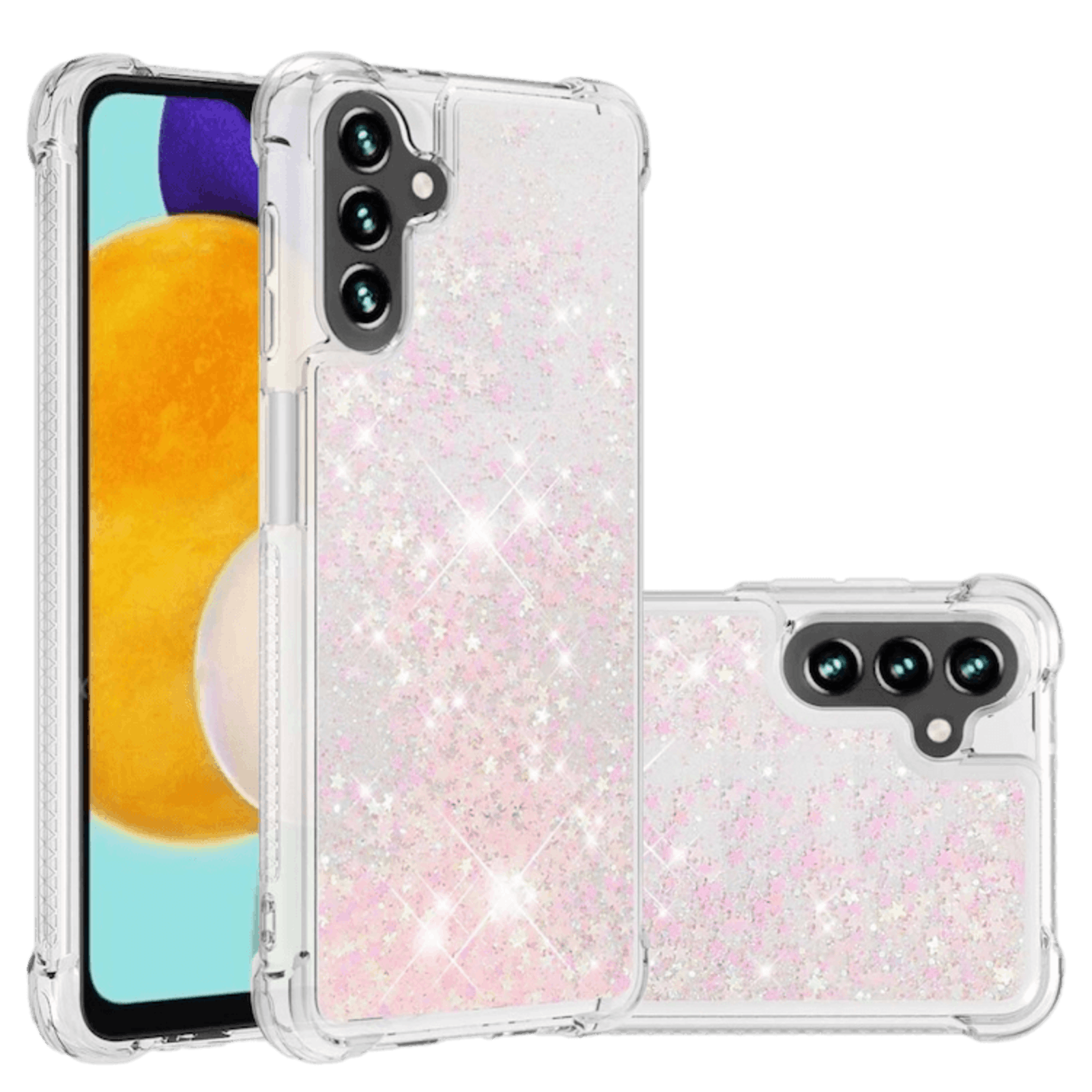 Mocaa Samsung Galaxy A54 Valbestendig Glitter Hoesje Roze