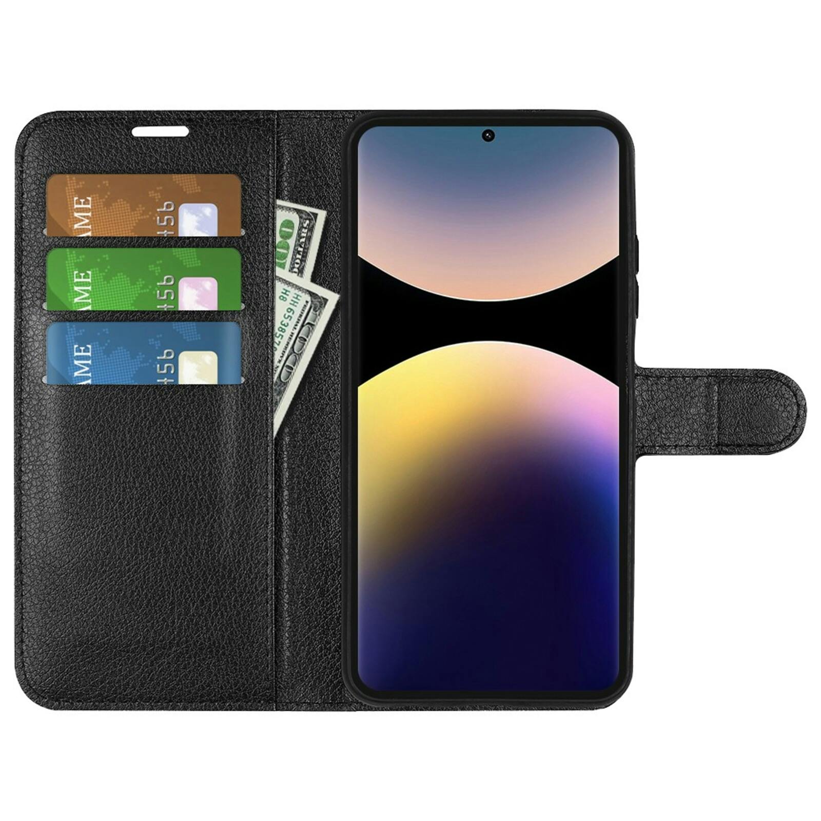 CaseBody Xiaomi Redmi Note 14 Pro Portemonnee Hoesje Zwart