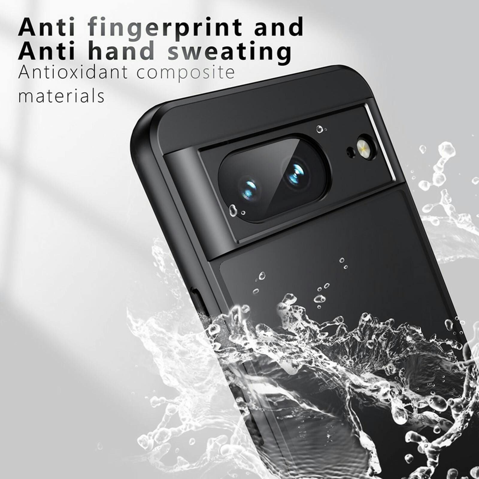 CaseBody Google Pixel 8a Airbag Schokbestendig Hoesje Zwart