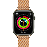 Swipez Apple Watch Milanees Roestvrij Stalen Bandje Roségoud - Voorkant