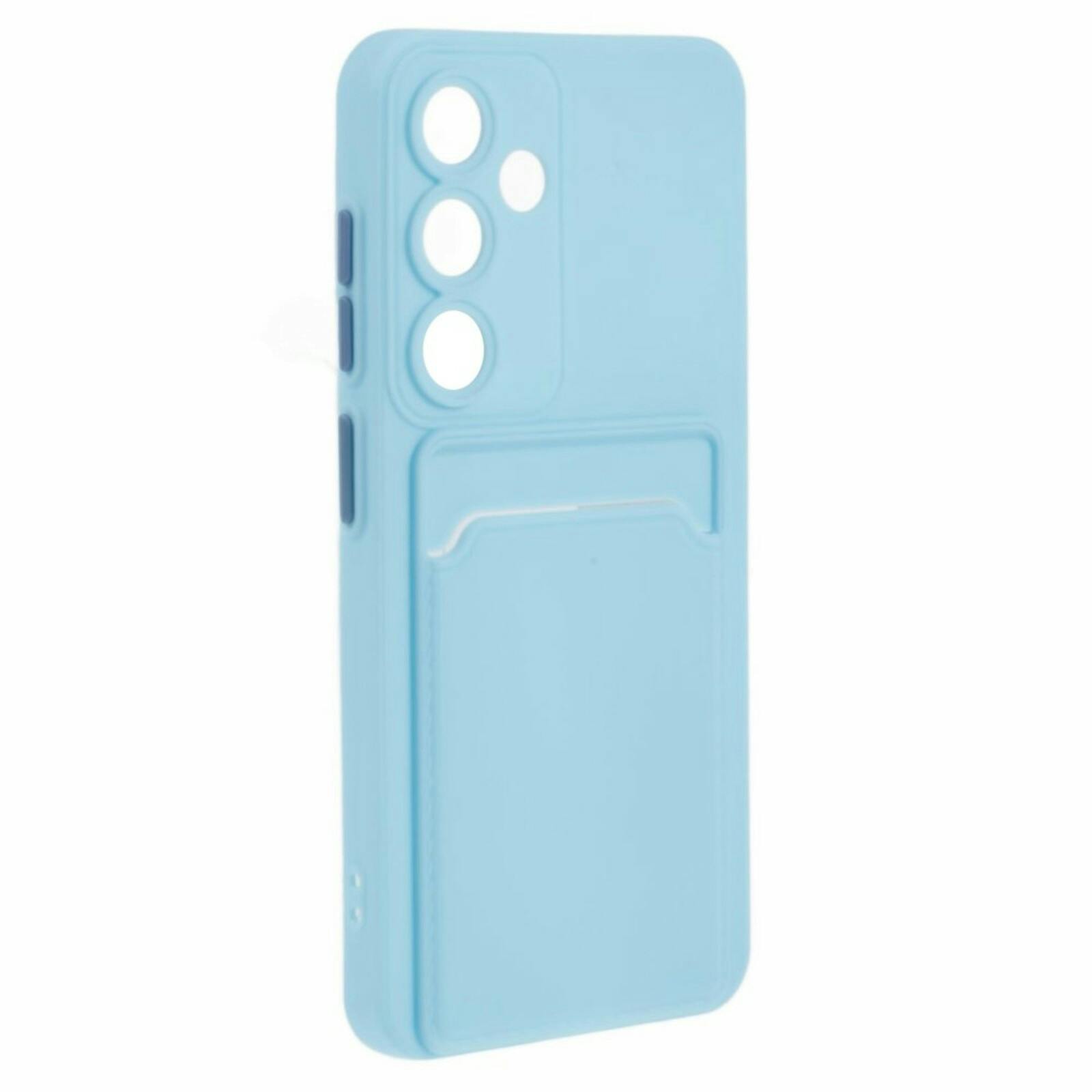 CaseBody Samsung A55 Telefoonhoesje met Kaarthouder Blauw