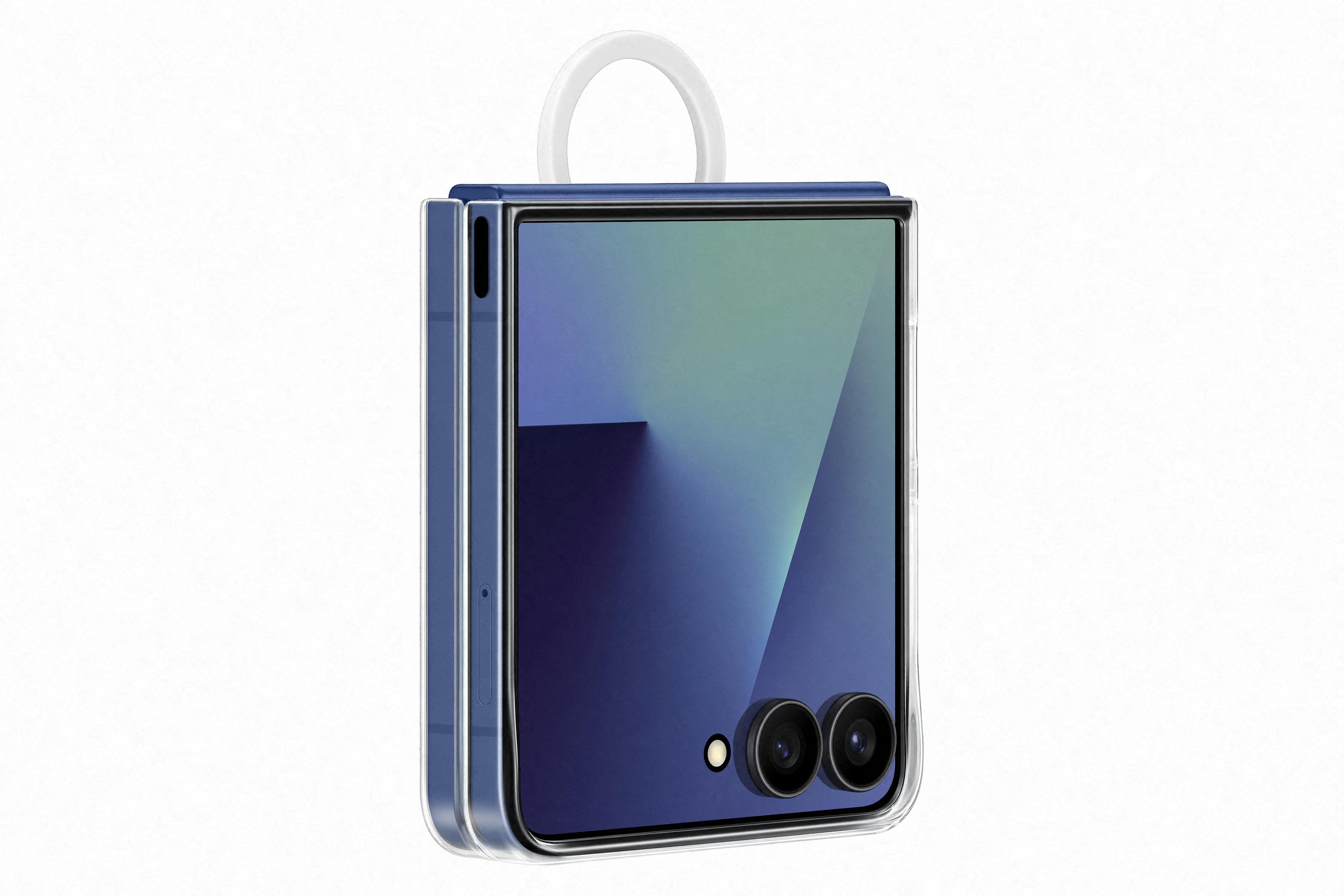 Samsung Galaxy Z Flip7 Siliconen Ring Case Transparant