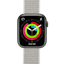 Swipez Apple Watch Nylon Gevlochten Bandje Grijs - Voorkant