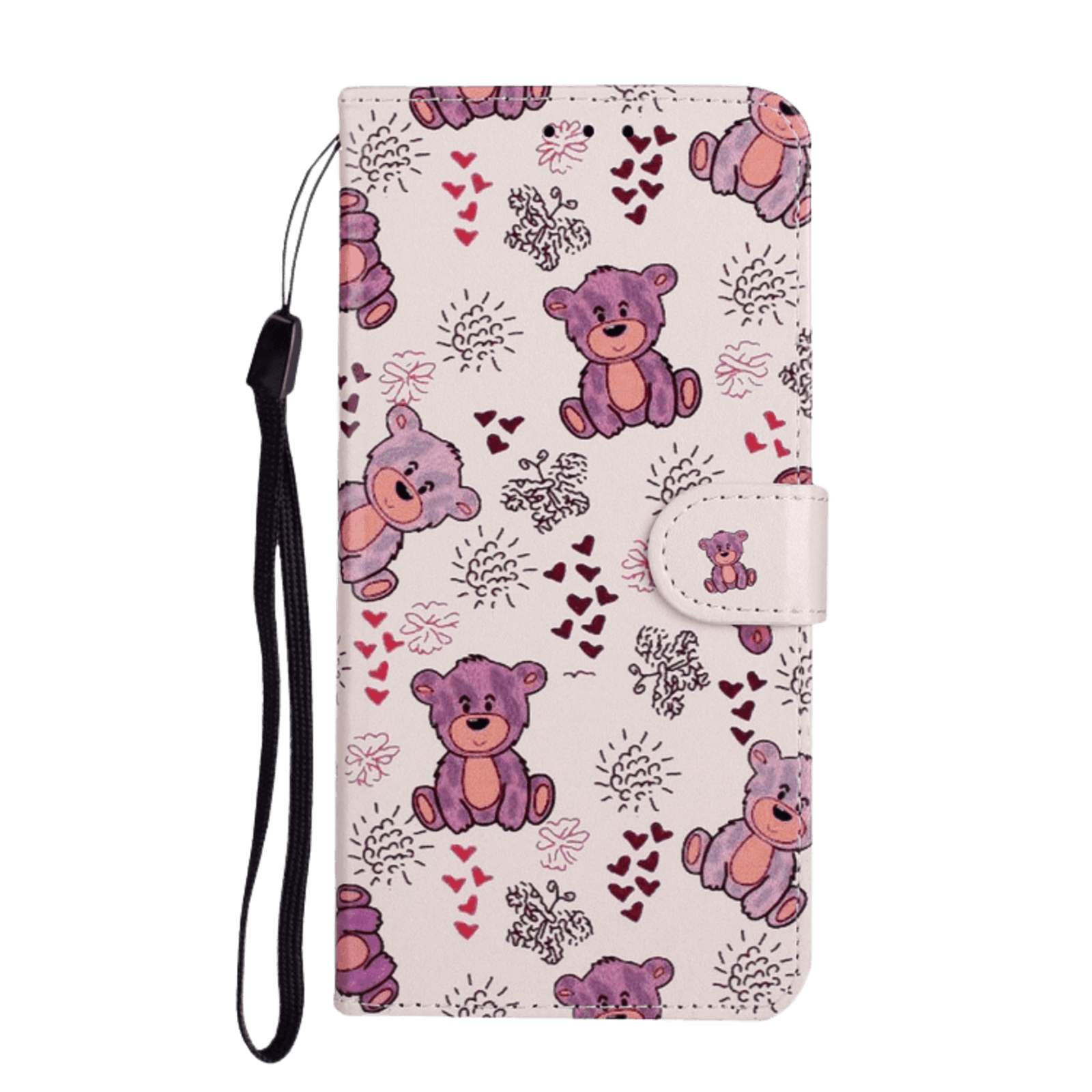 Comfycase Samsung Galaxy A41 Cutie Bears Booktype Hoesje Roze