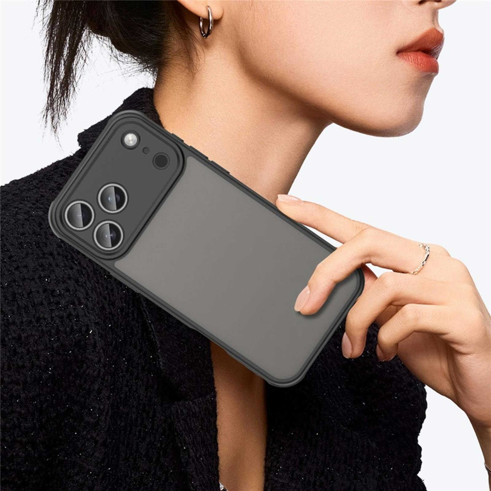 Mocaa Apple iPhone 17 Pro Slim Anti-Shock Hoesje Zwart