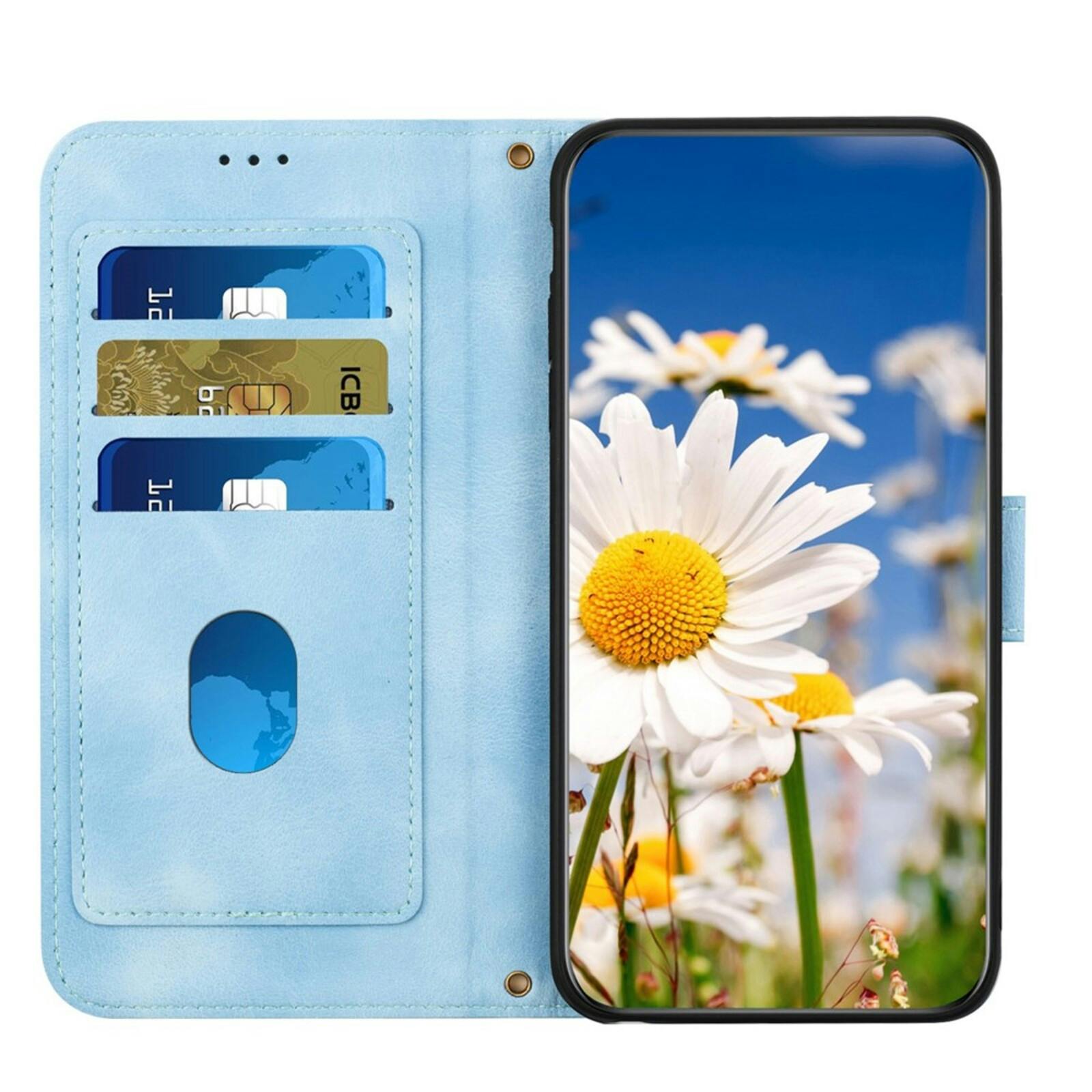 Mocaa Apple iPhone 17 Floral Series Bookcase Blauw