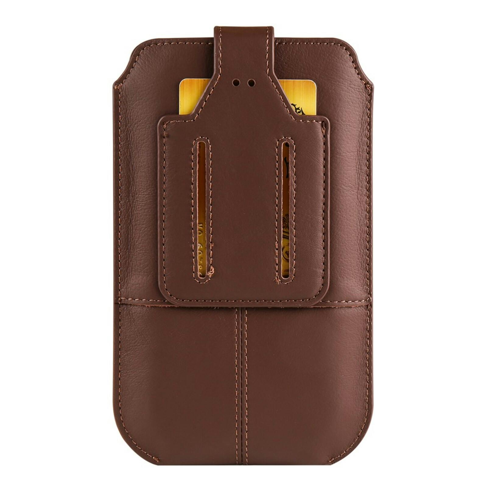 Comfycase Echt Lederen Opberghoesje Bruin L