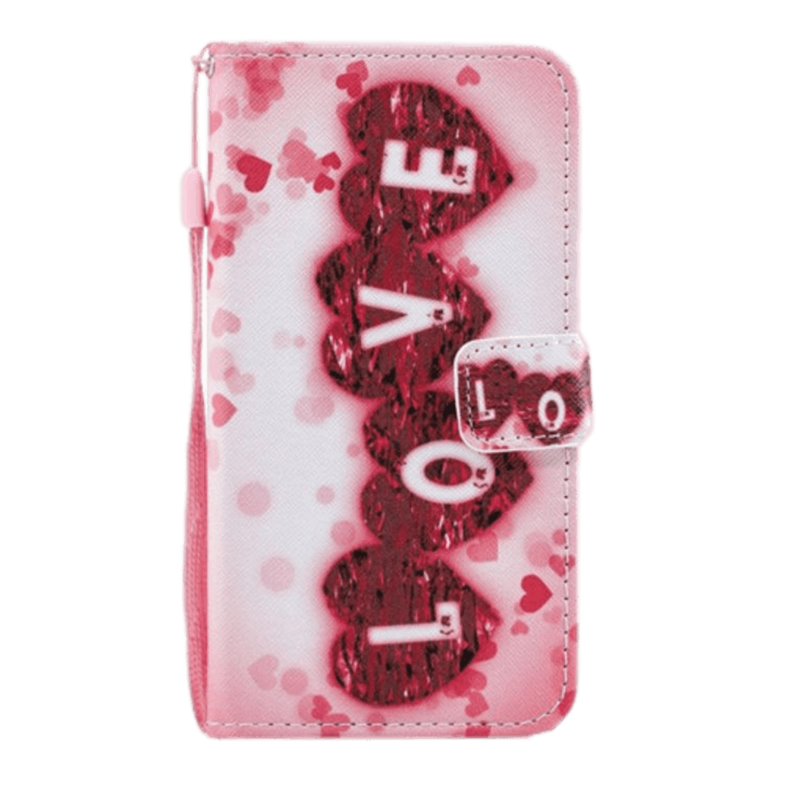 Comfycase Samsung Galaxy A50 Bookcase Hoesje Love Meerkleurig