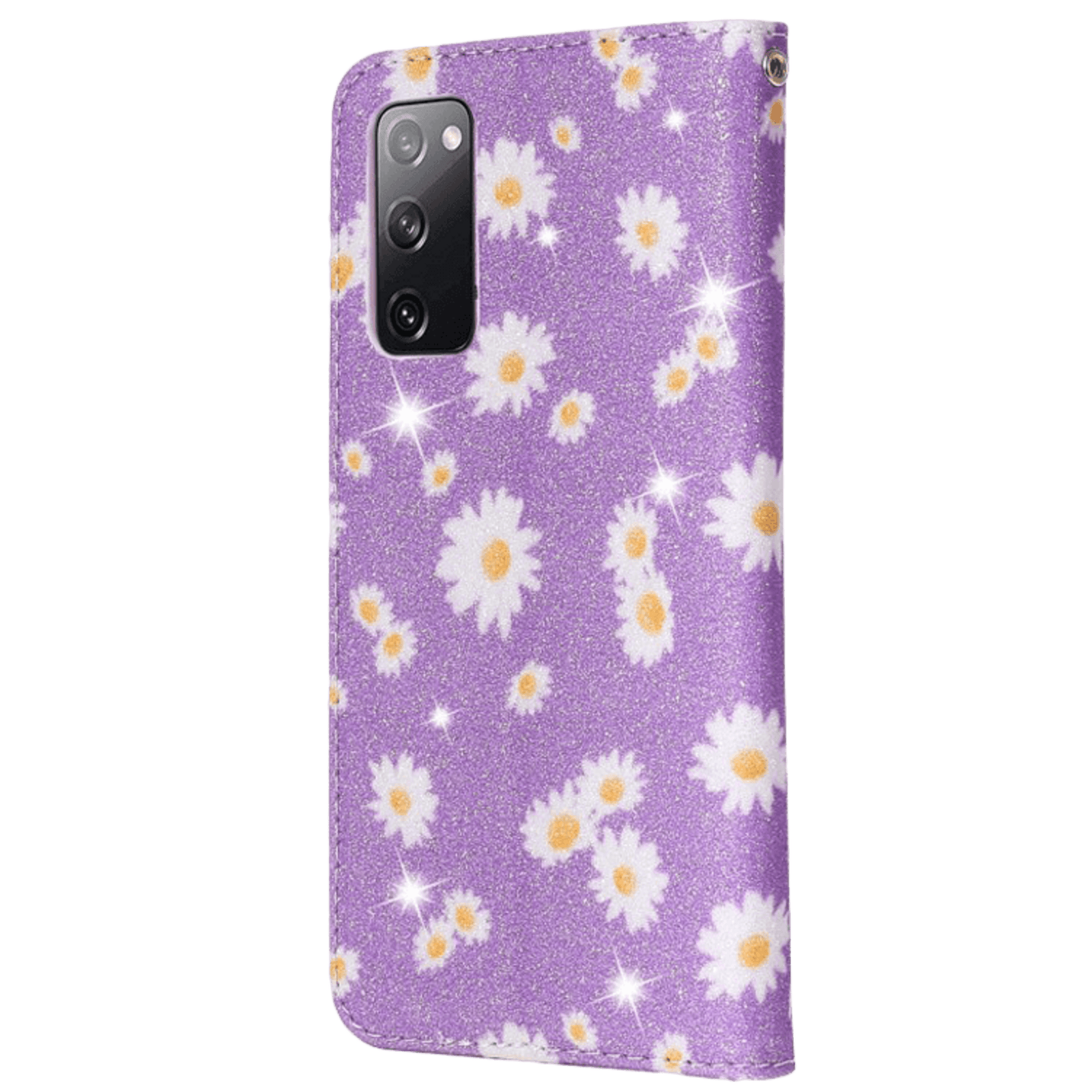 Comfycase Samsung Galaxy S20 FE Daisy Bookcase Hoesje Paars