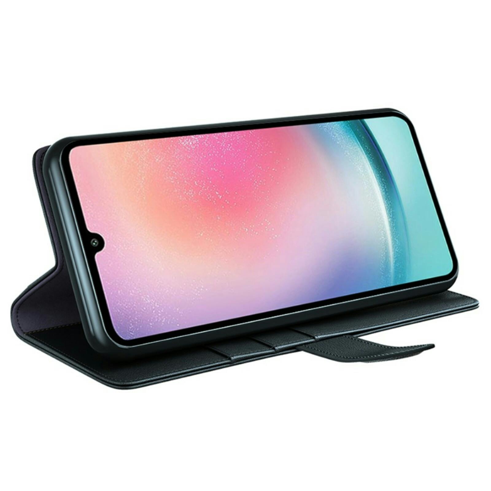 Fonexio Samsung Galaxy A25 Luxe Lederen Book Case Zwart