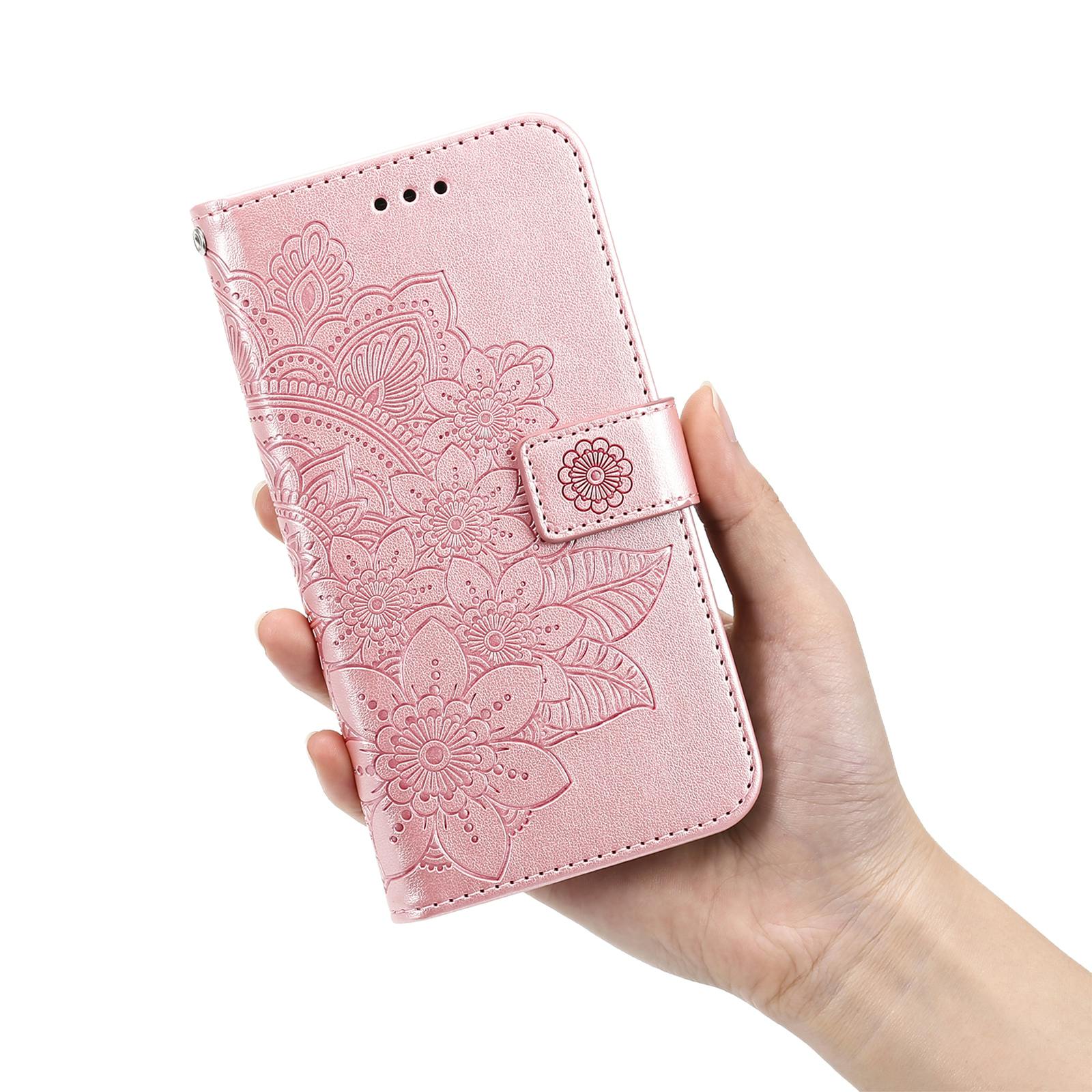 Comfycase Xiaomi Redmi 15C Floral Bookcase Hoesje Roze