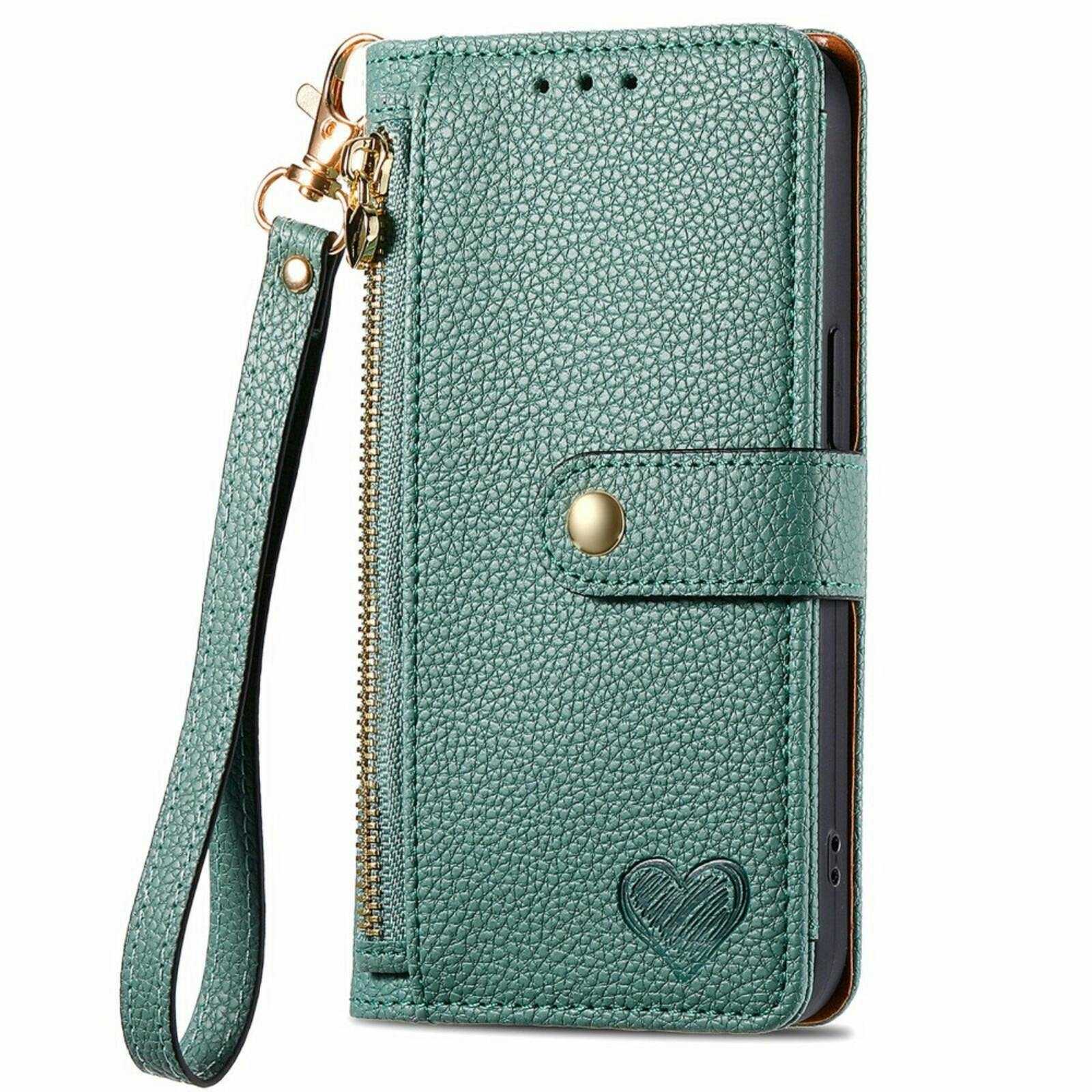 Mocaa Samsung Galaxy A16 Love Heart Wallet Hoesje Groen