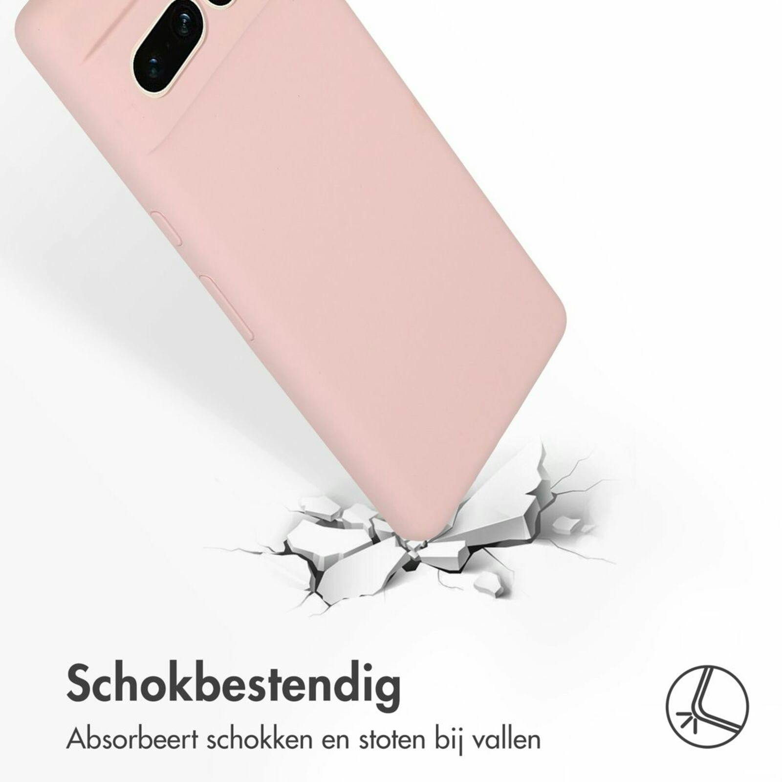 Accezz Pixel 7 Pro Liquid Siliconen Hoesje Roze