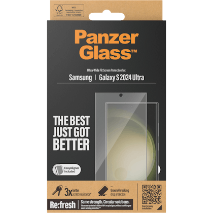 PanzerGlass Galaxy S24 Ultra Wide Fit Screenprotector Transparant