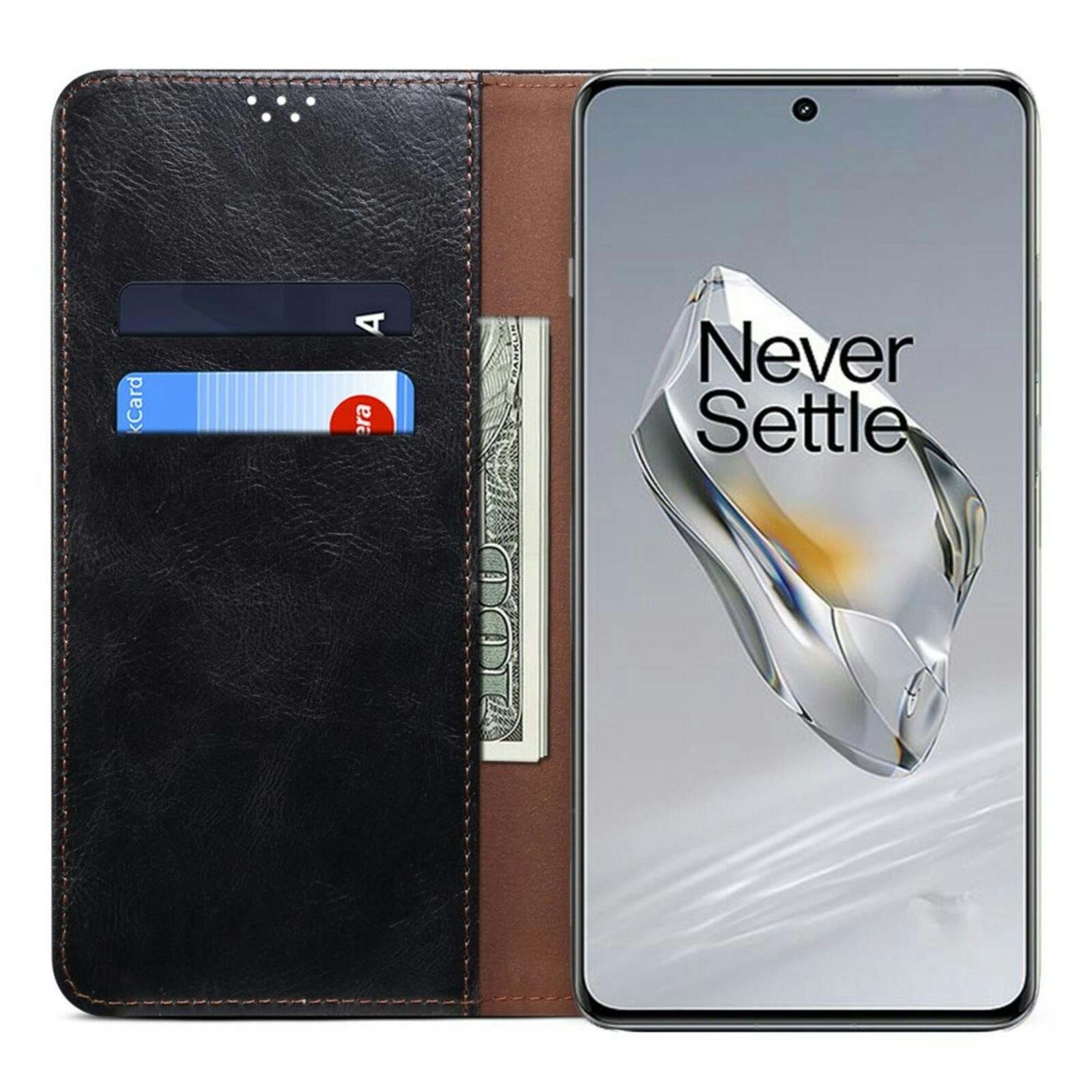 CaseBody OnePlus 12R Retro Bookcase Zwart