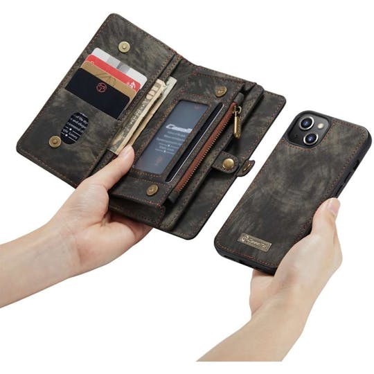 Caseme iPhone 13 Mini Portemonnee Hoesje Alles-in-één Zwart