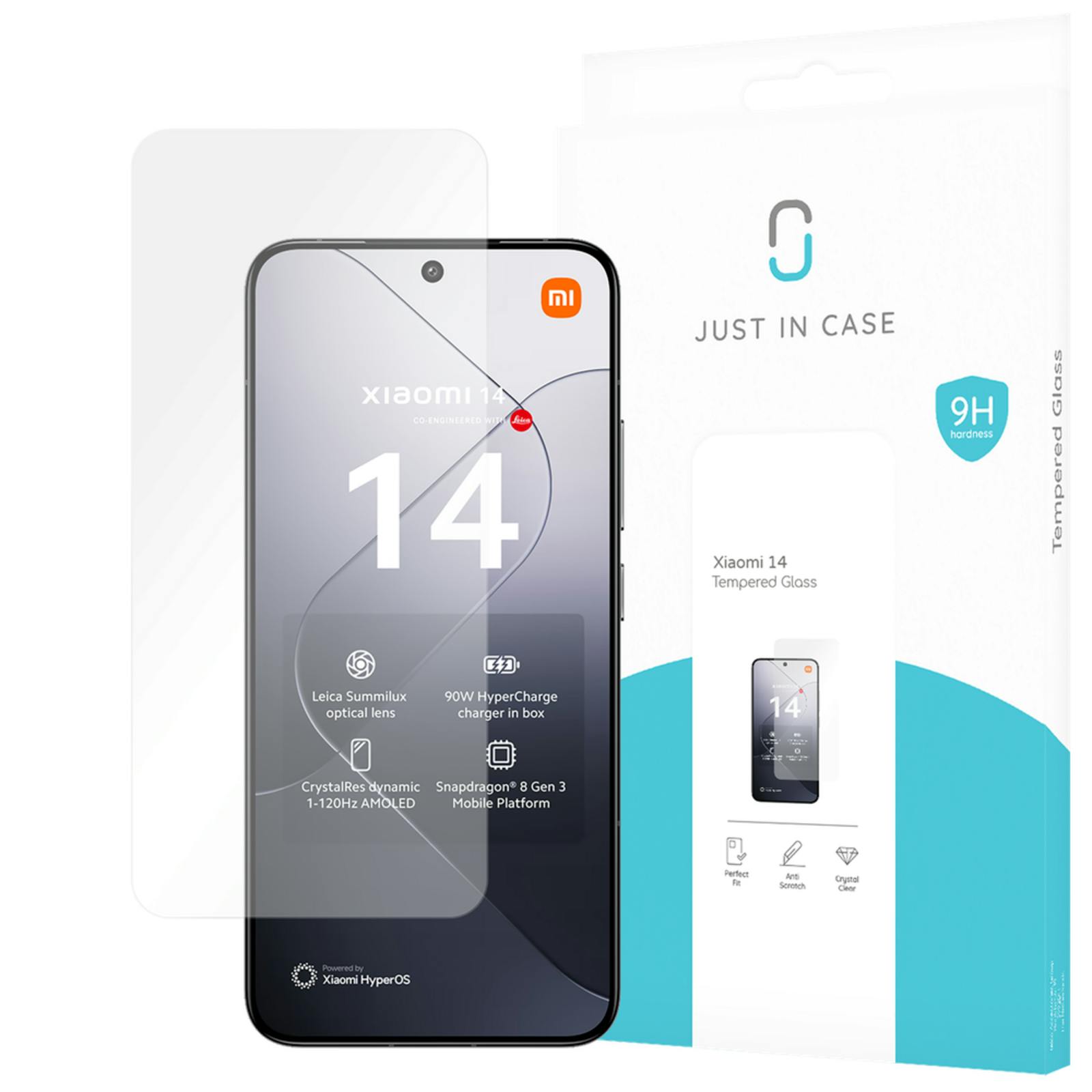 Just in Case Xiaomi 14T (Pro) Glazen Screenprotector