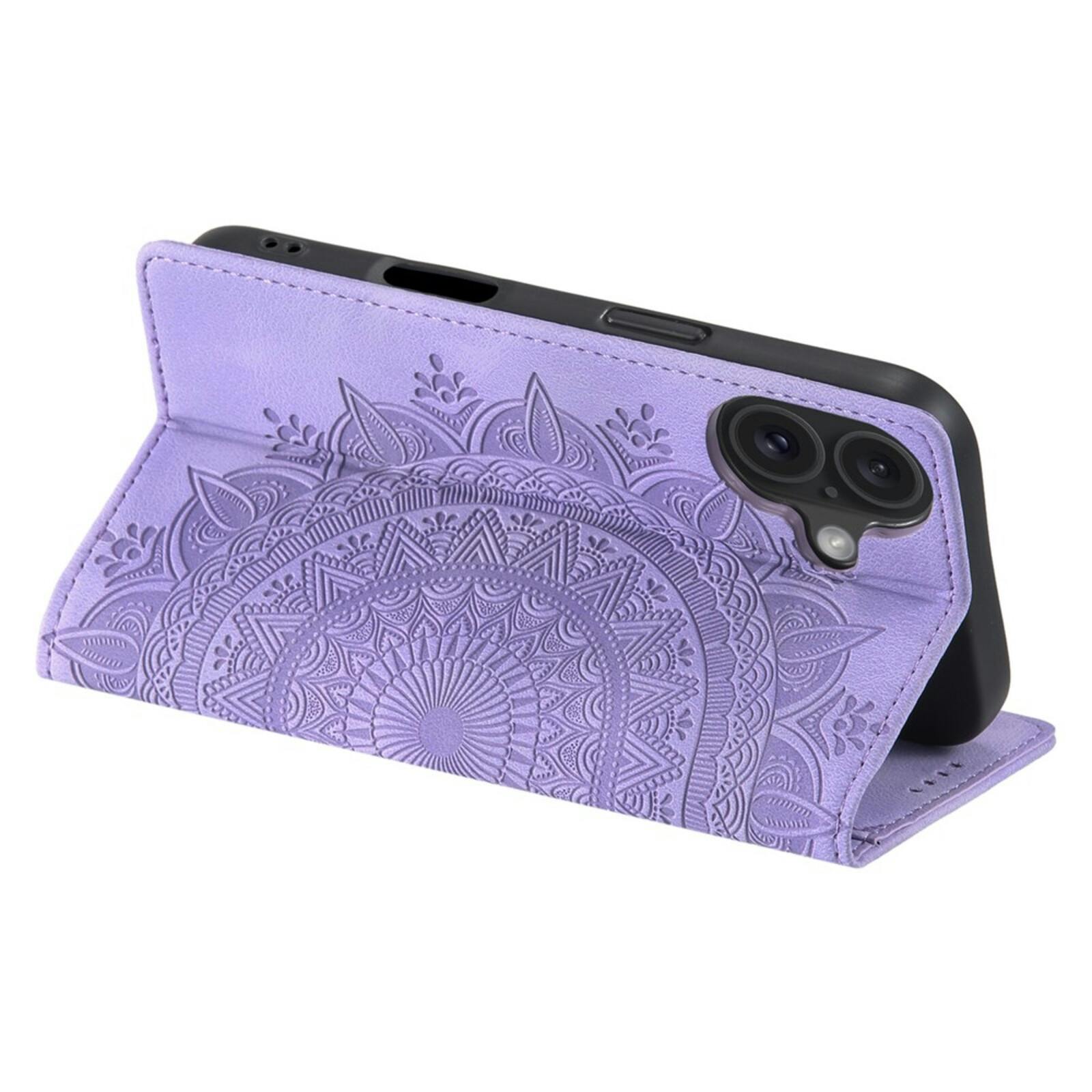 Comfycase Apple iPhone 17 Soft Mandala Bookcase Paars